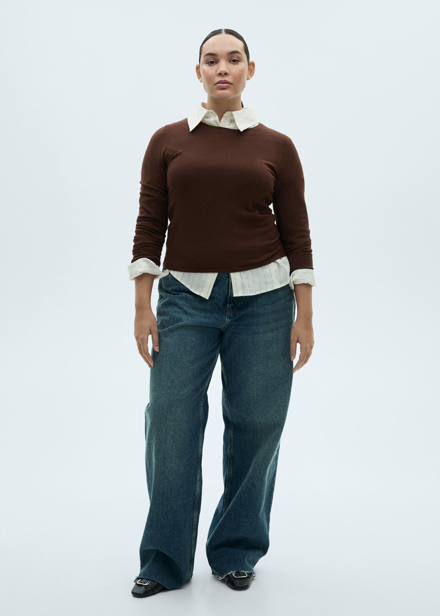 Fine-knit fitted sweater - Women | MANGO USA Product Image