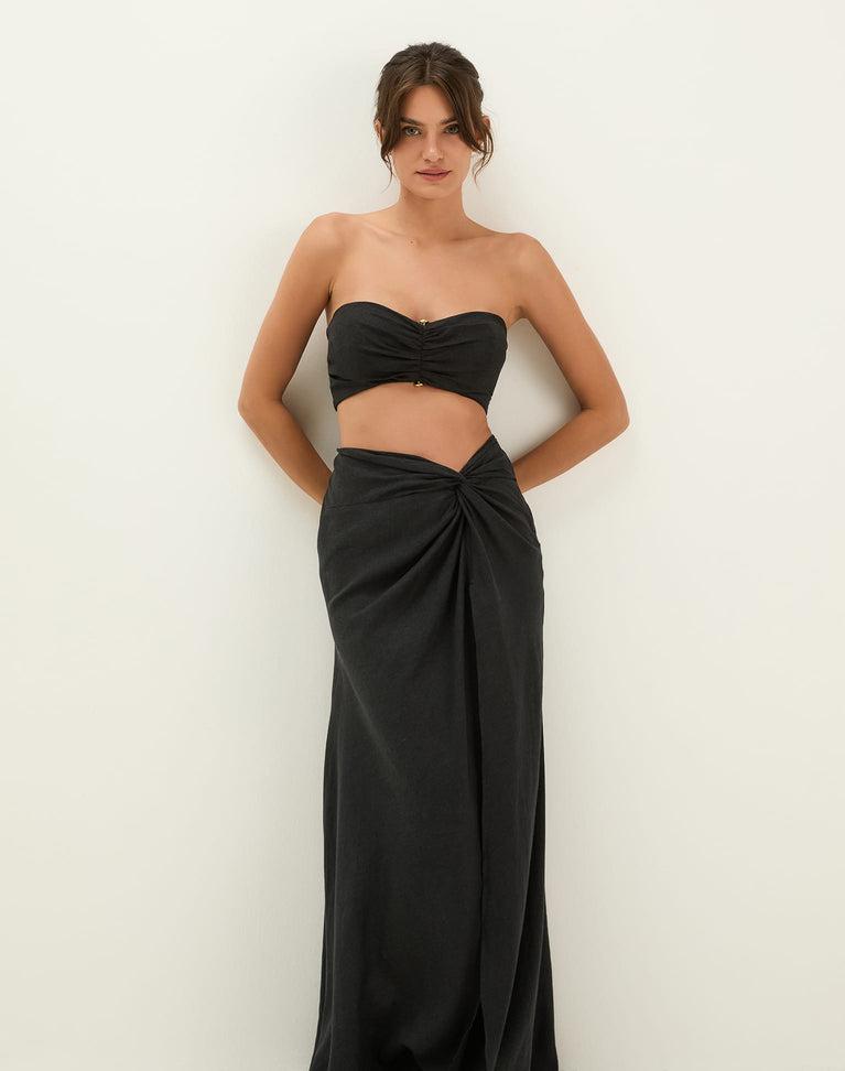 Sirene Long Skirt - Black Product Image