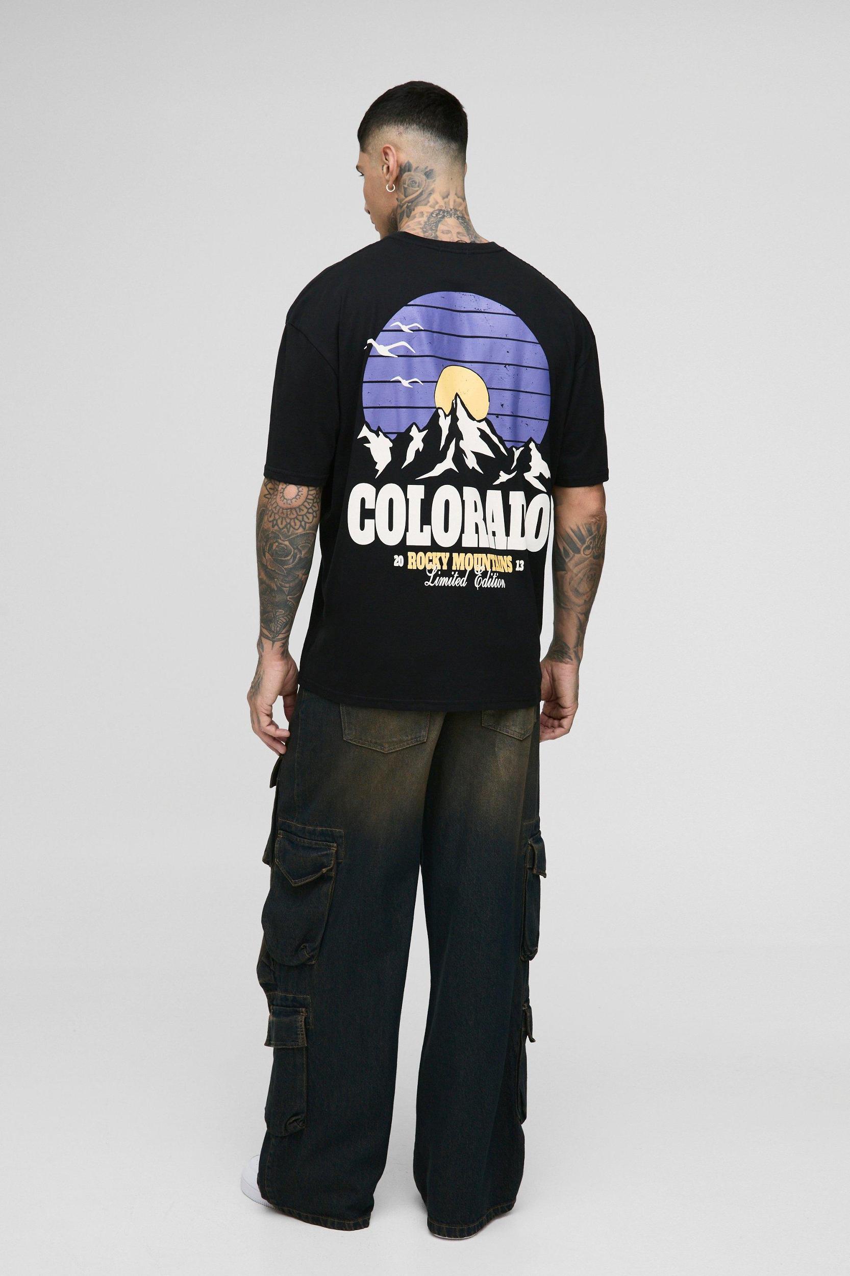 Tall Colorado Graphic Oversized T-Shirt | boohooMAN USA Product Image