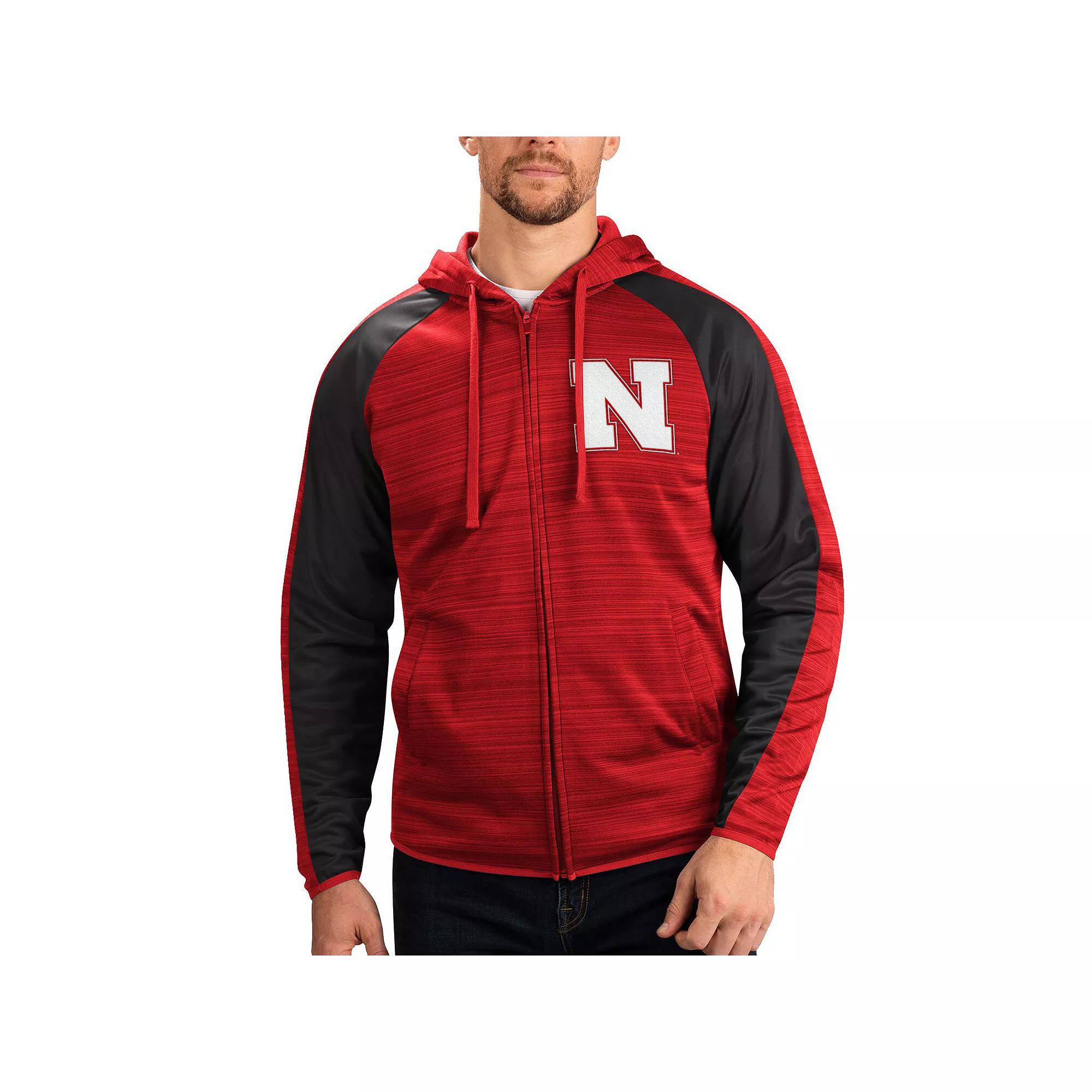 Men's G-III Sports by Carl Banks Red Georgia Bulldogs Neutral Zone Raglan Full-Zip Track Jacket Hoodie, Size: Medium Product Image