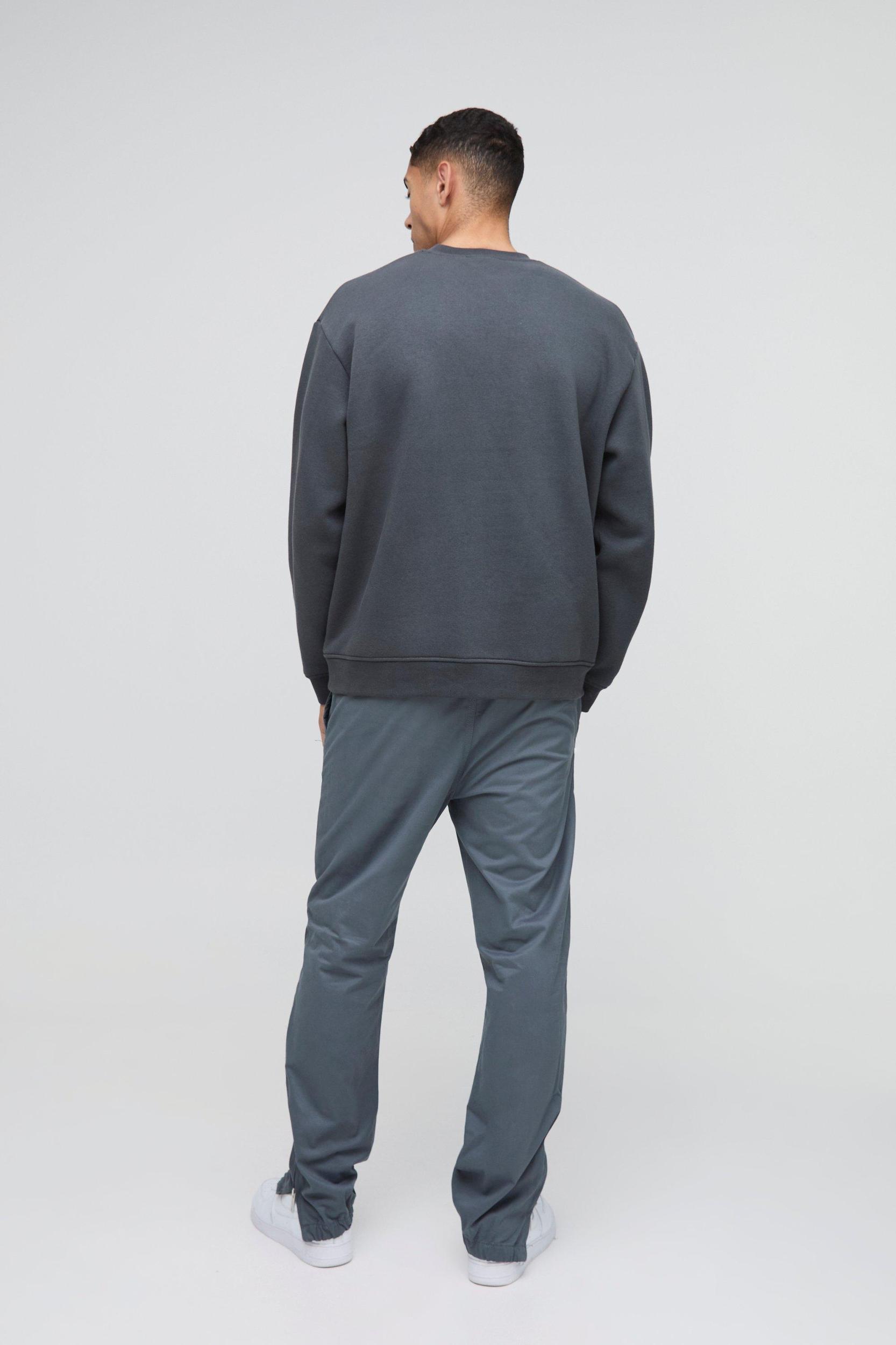 Elasticated Waist Slim Soft Twill Cuffed Pants | boohooMAN USA Product Image