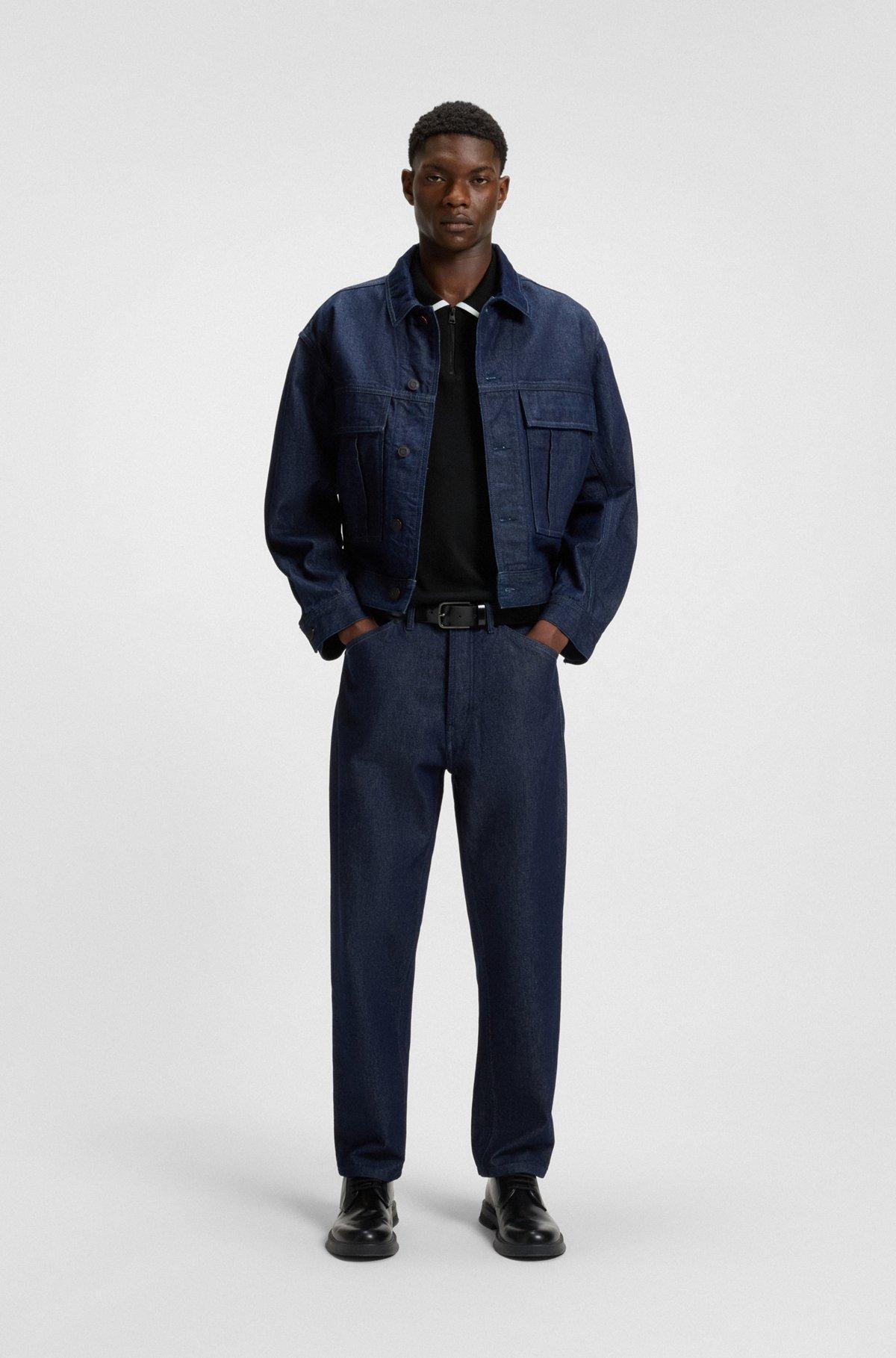 Mercerized-cotton polo shirt with double monogram Product Image