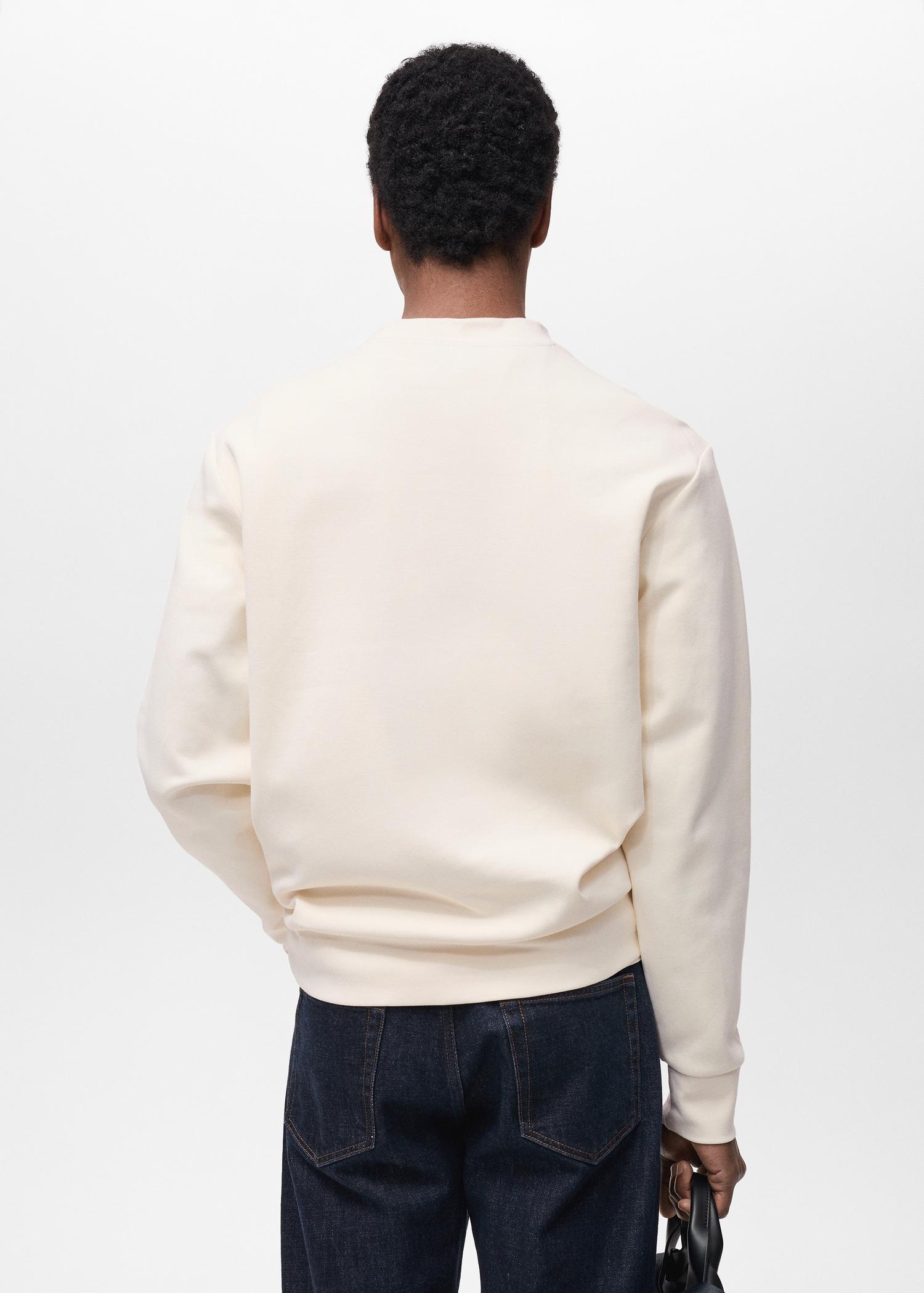 Regular-fit cotton sweatshirt - Men | MANGO USA Product Image