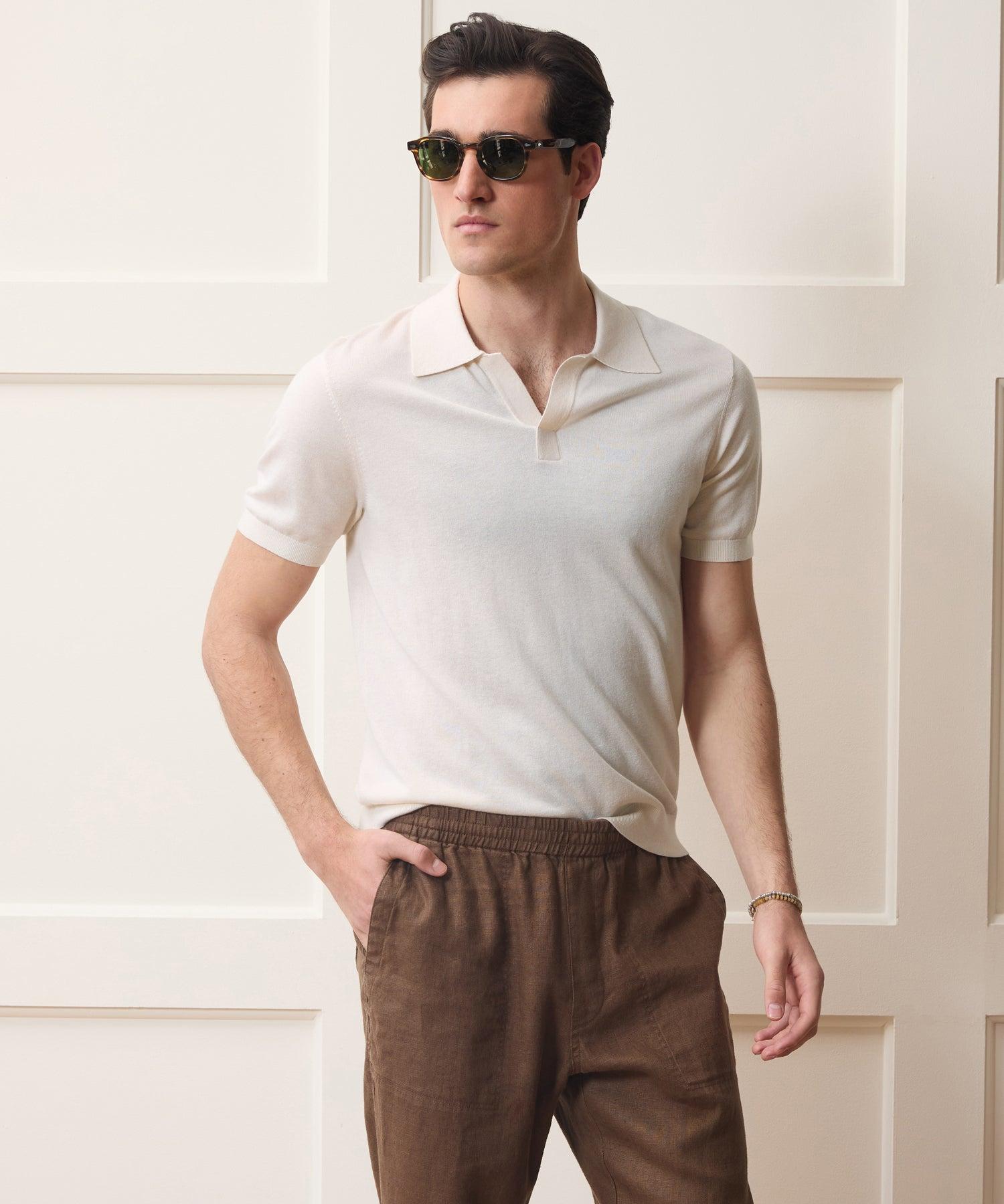 Silk-Cashmere Montauk Sweater Polo Product Image