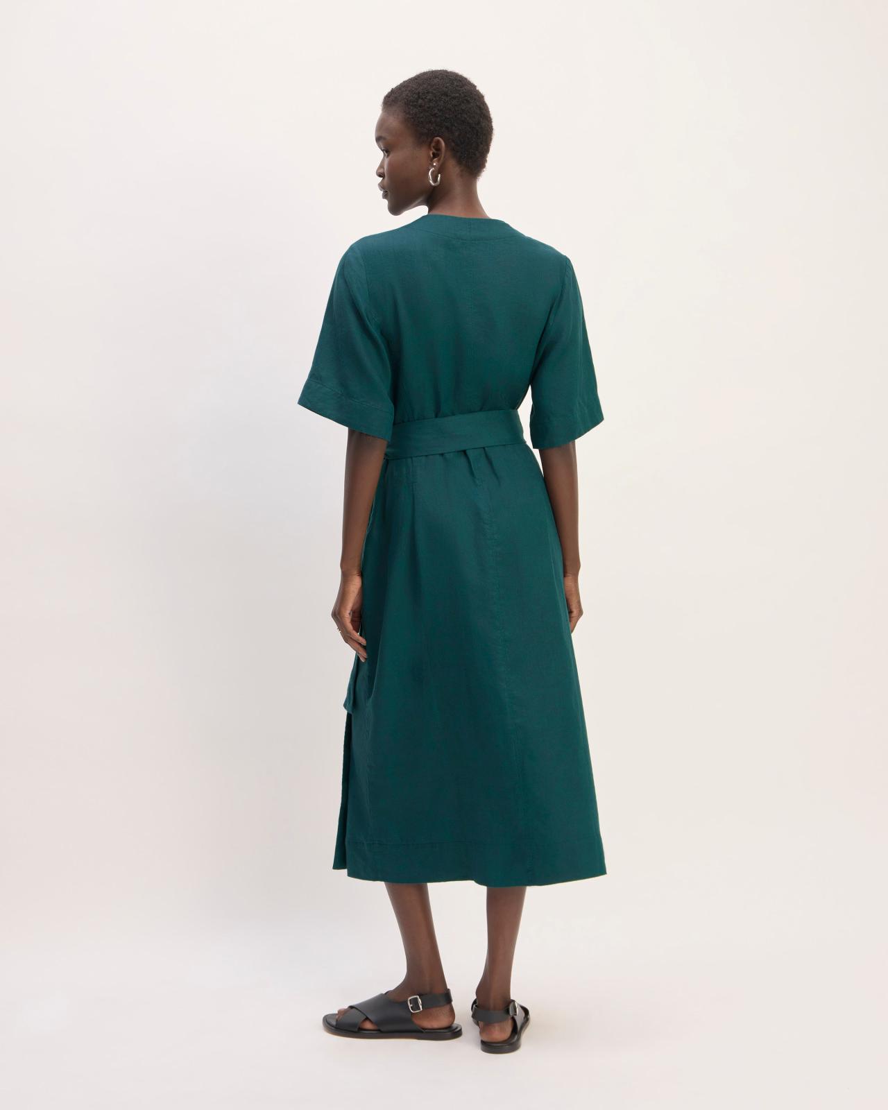 The Wrap Dress in Linen Product Image