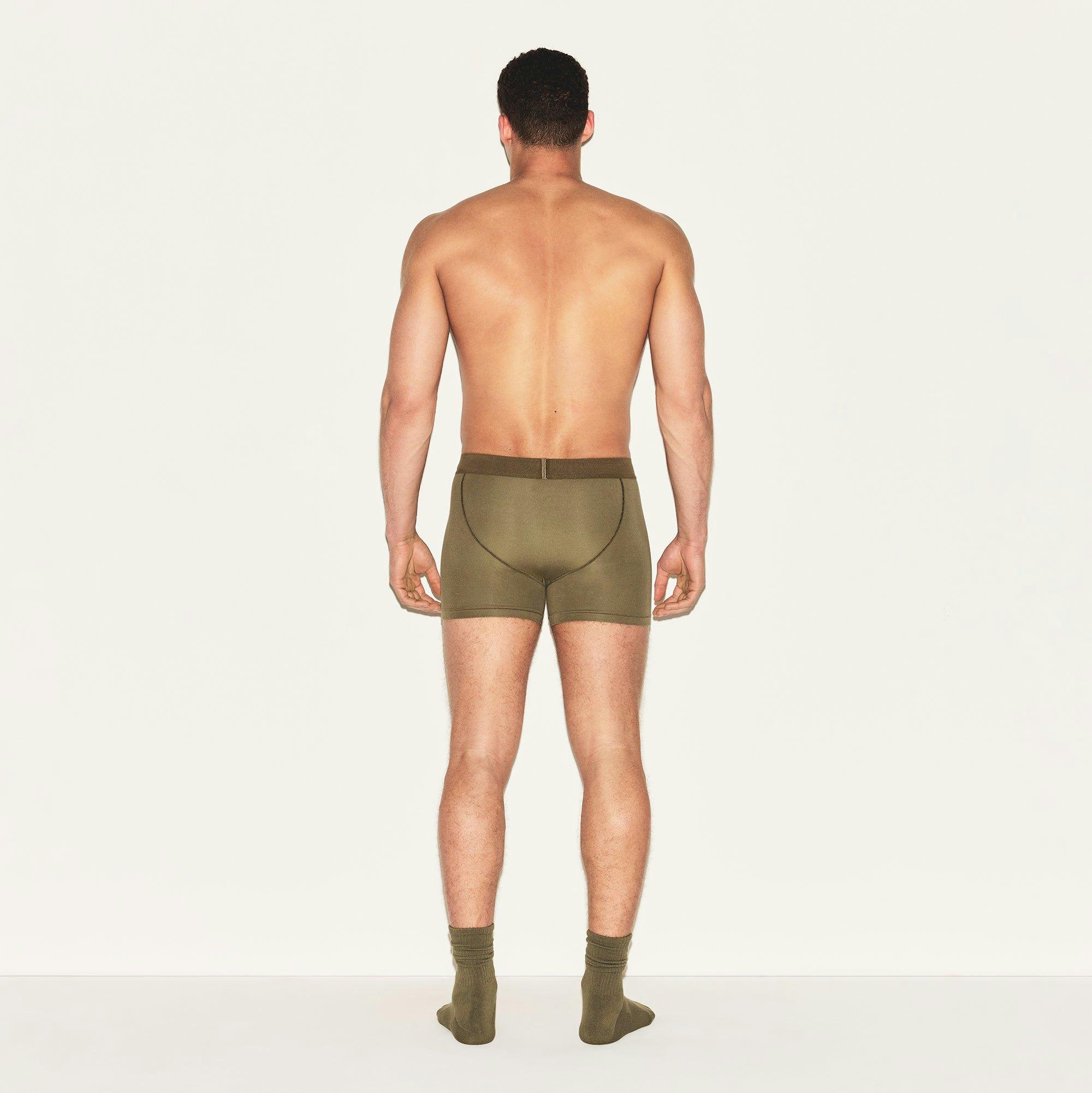 SKIMS COTTON MENS 3" BOXER BRIEF 3-PACK  | ARMY MULTI Product Image