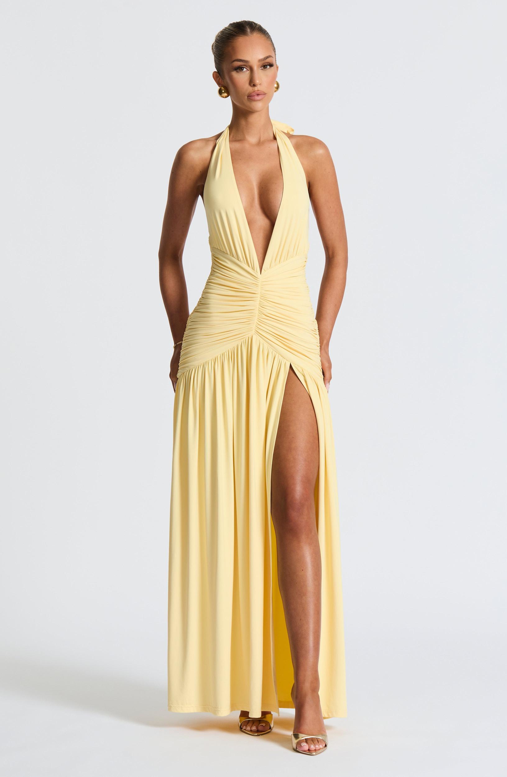 Melania Maxi Dress - Lemon Product Image
