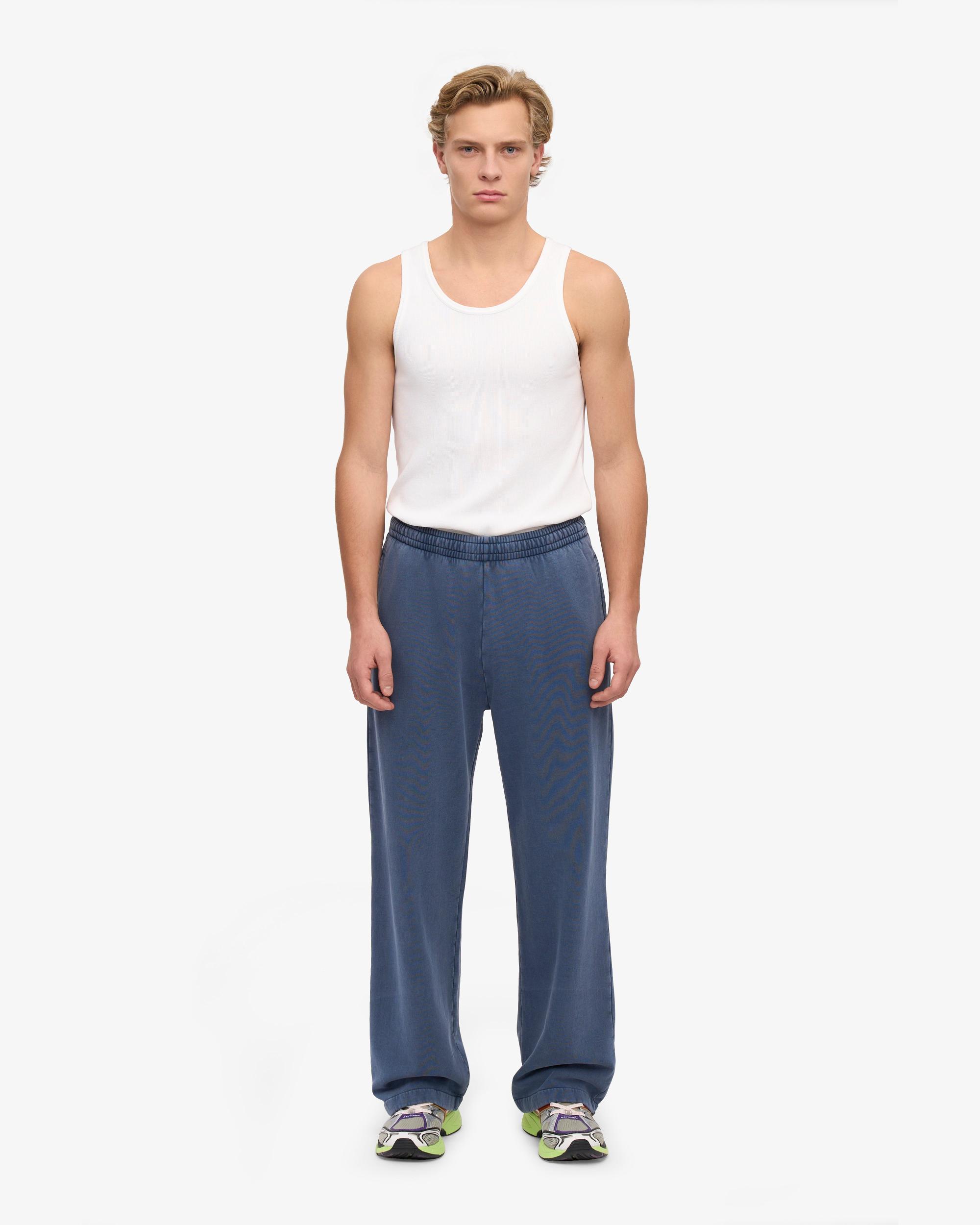 Organic Straight Leg Sweatpants - Neptune Blue Product Image