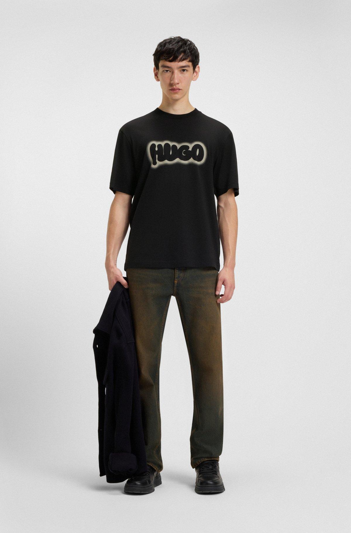 Cotton-jersey T-shirt with logo print Product Image