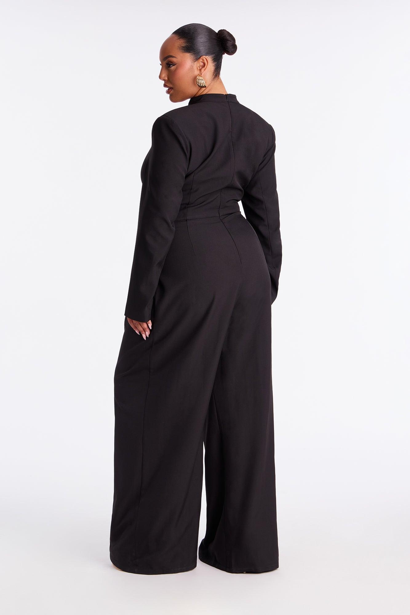 Camilla Corset Waist Jumpsuit - Black Female Product Image