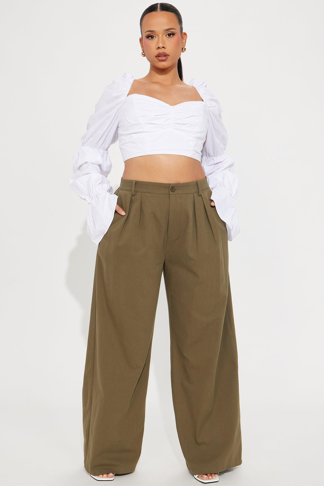 Marissa Wide Leg Pant - Olive Product Image