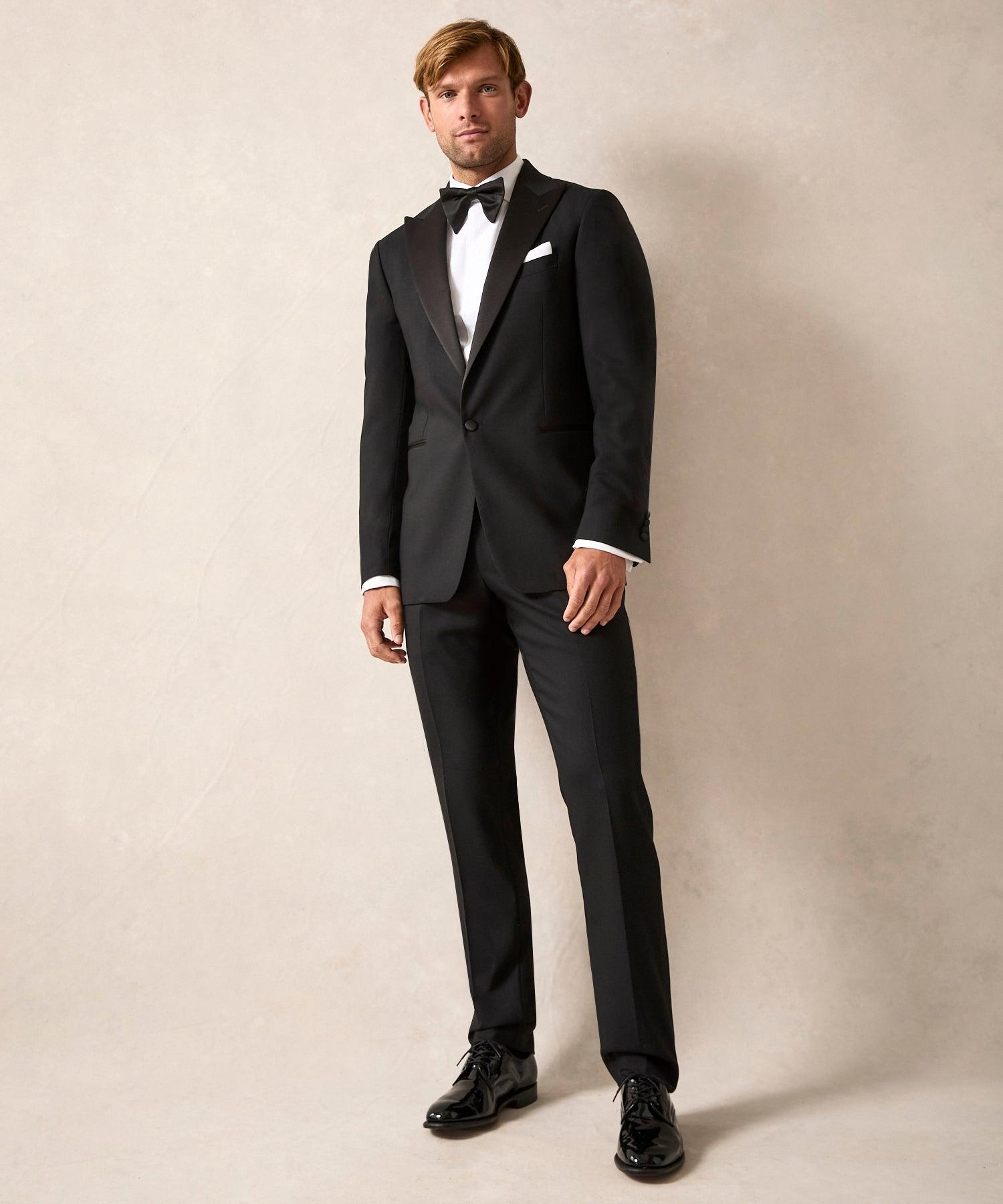 Italian Wool Peak Lapel Tuxedo Jacket Product Image