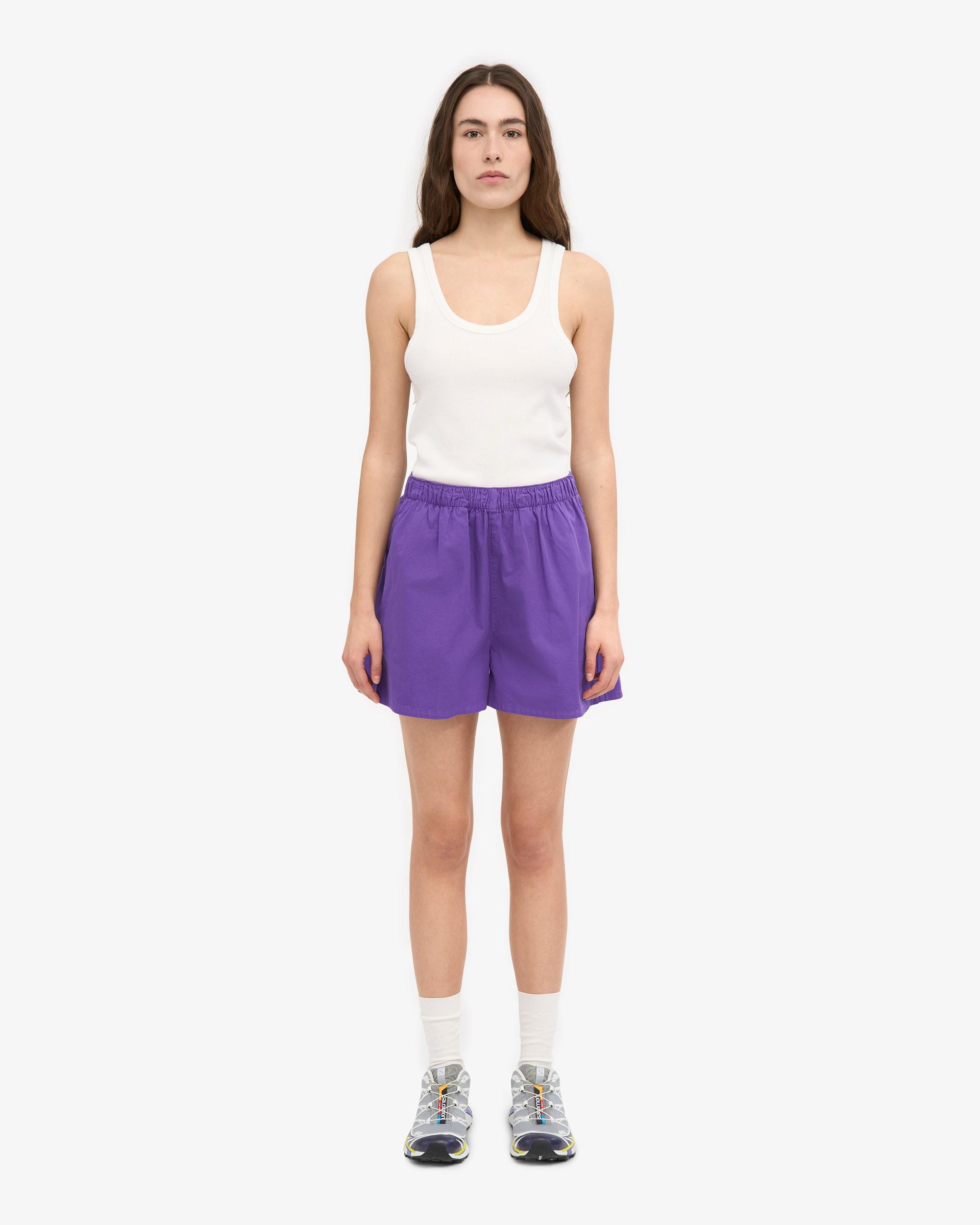 Women Organic Twill Shorts - Ultra Violet Product Image