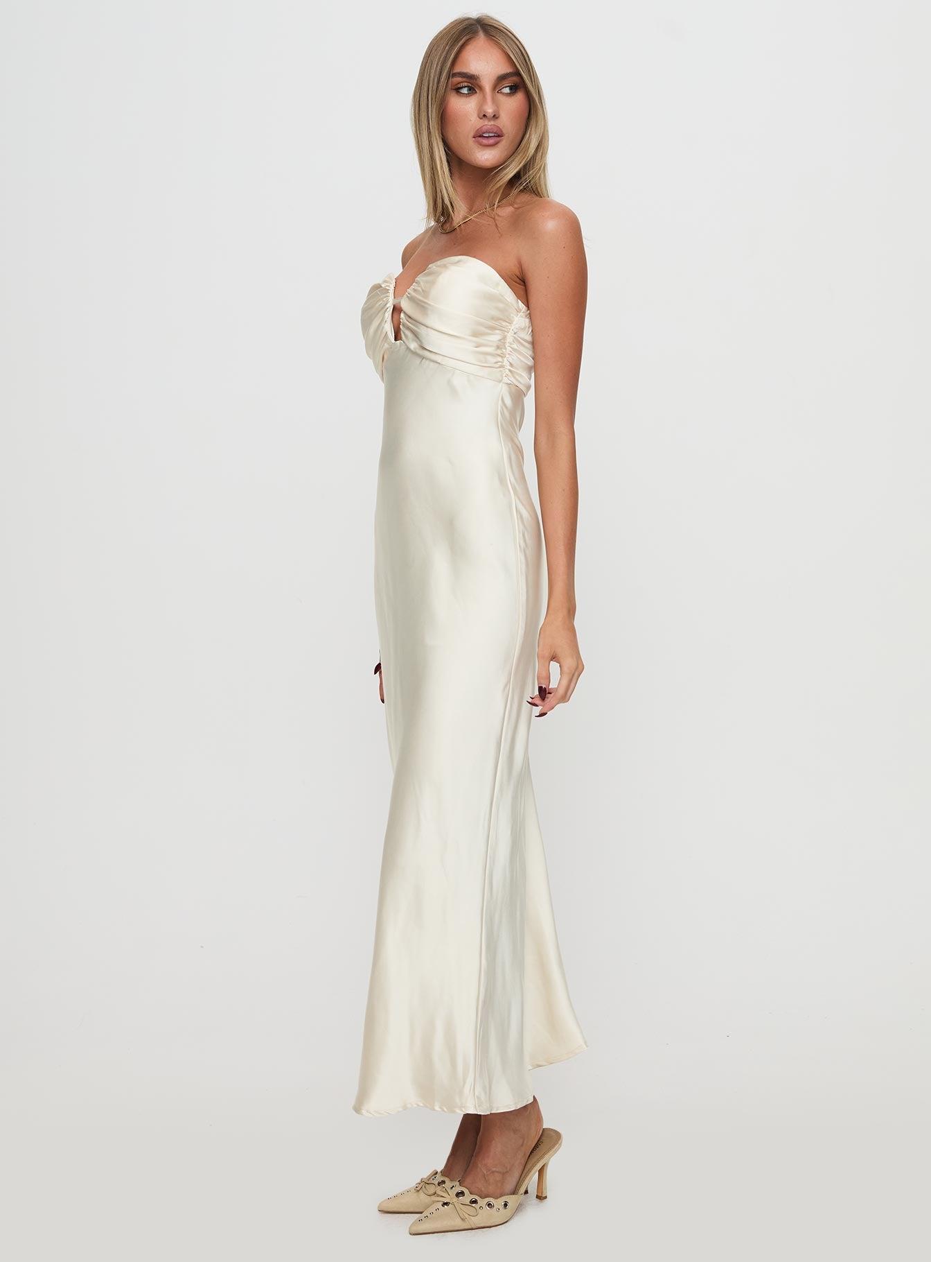 Cyprian Strapless Maxi Dress Champagne Product Image