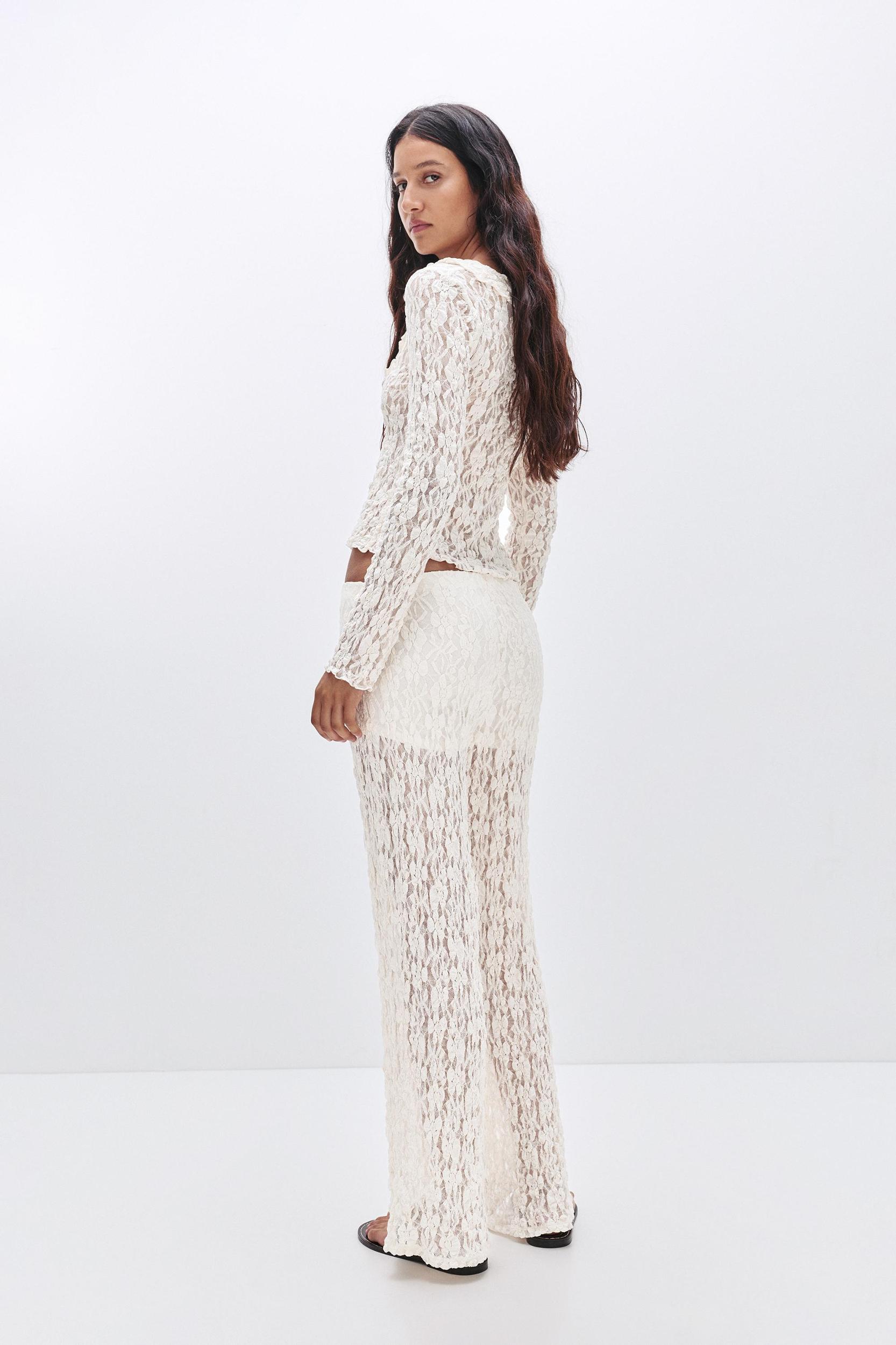 Lace bell bottom pants Product Image