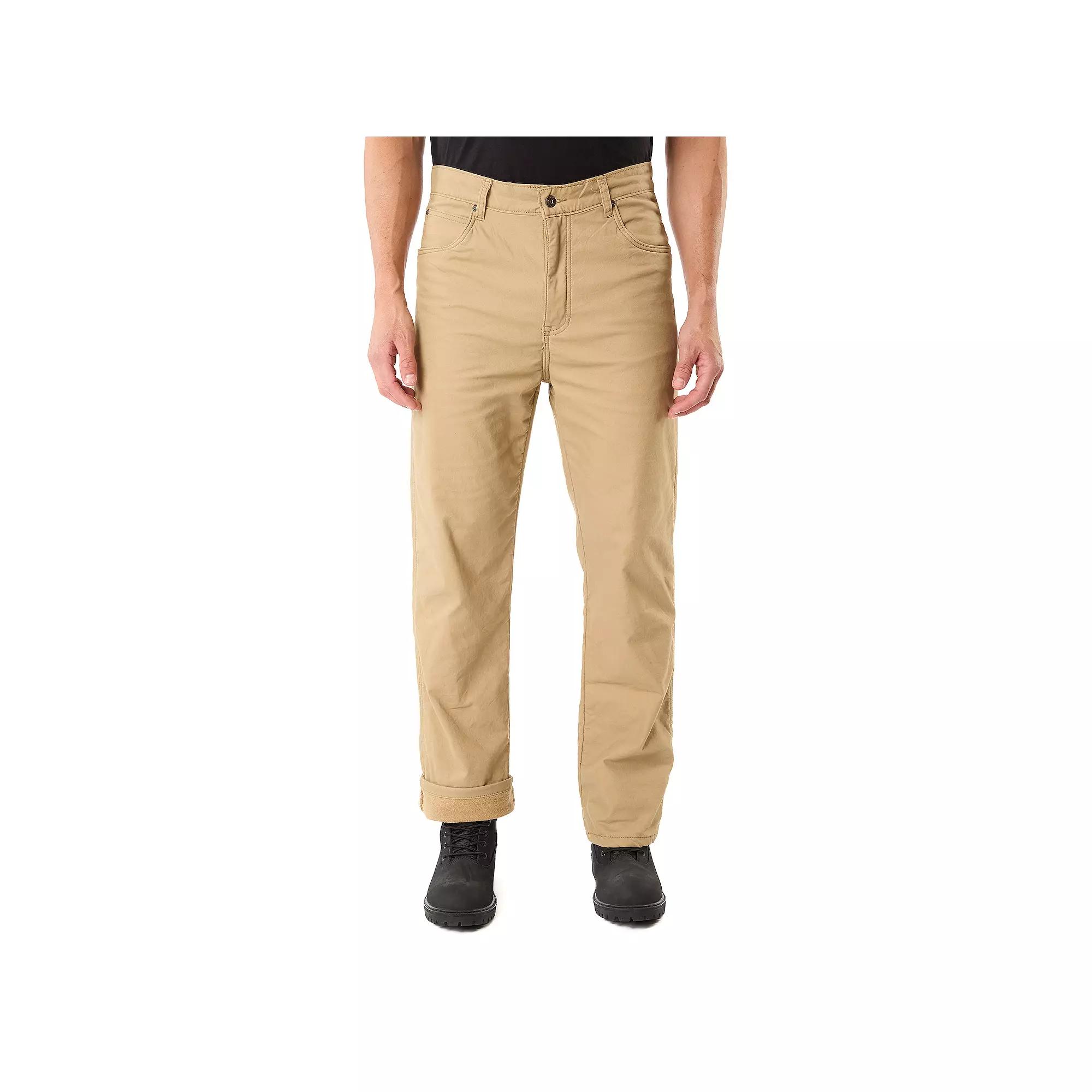 Men's Smith's Workwear Stretch Fleece-Lined Canvas 5-Pocket Pants,  Product Image