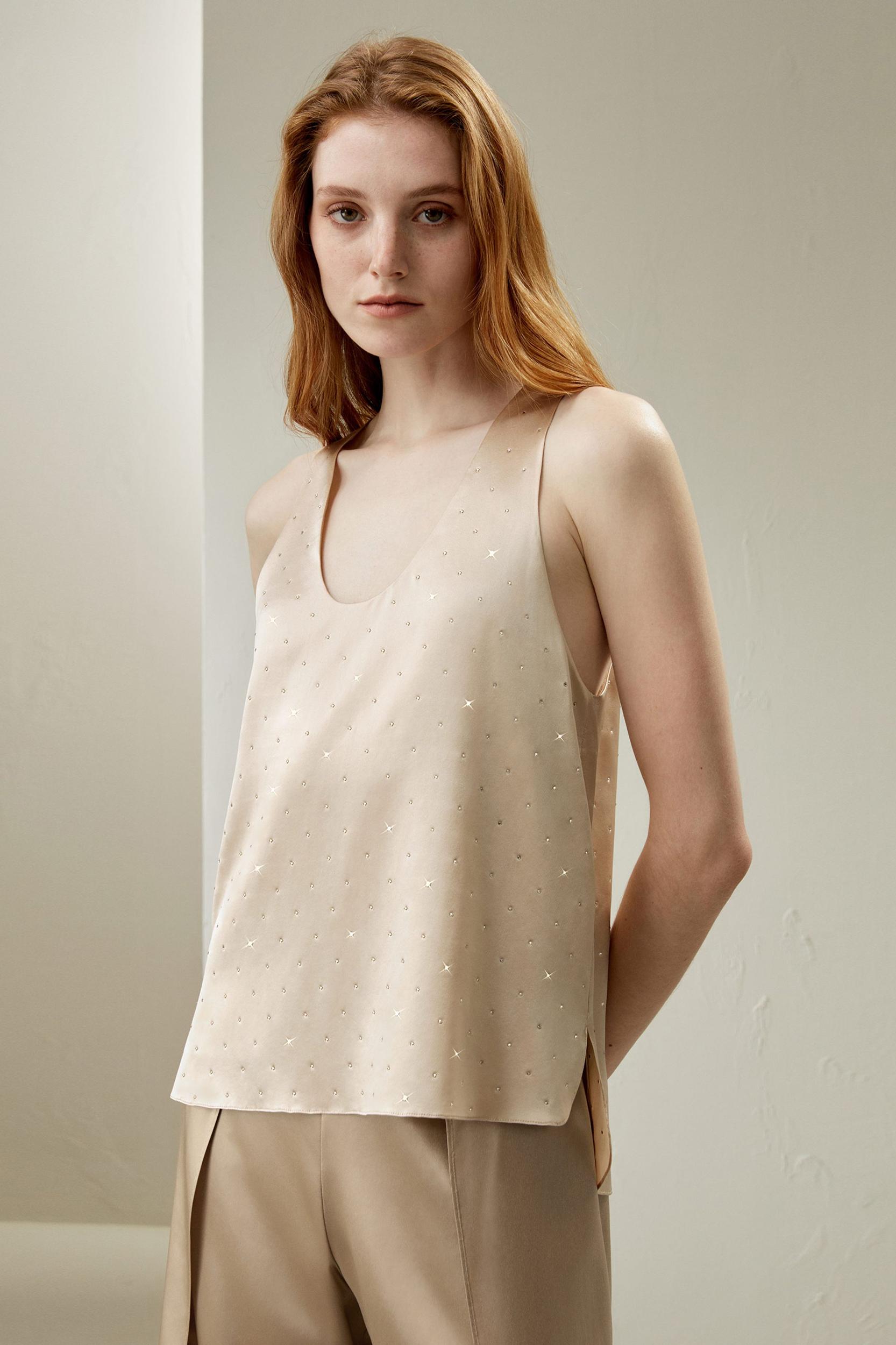 Silk Sparkle U-Neck Vest Product Image