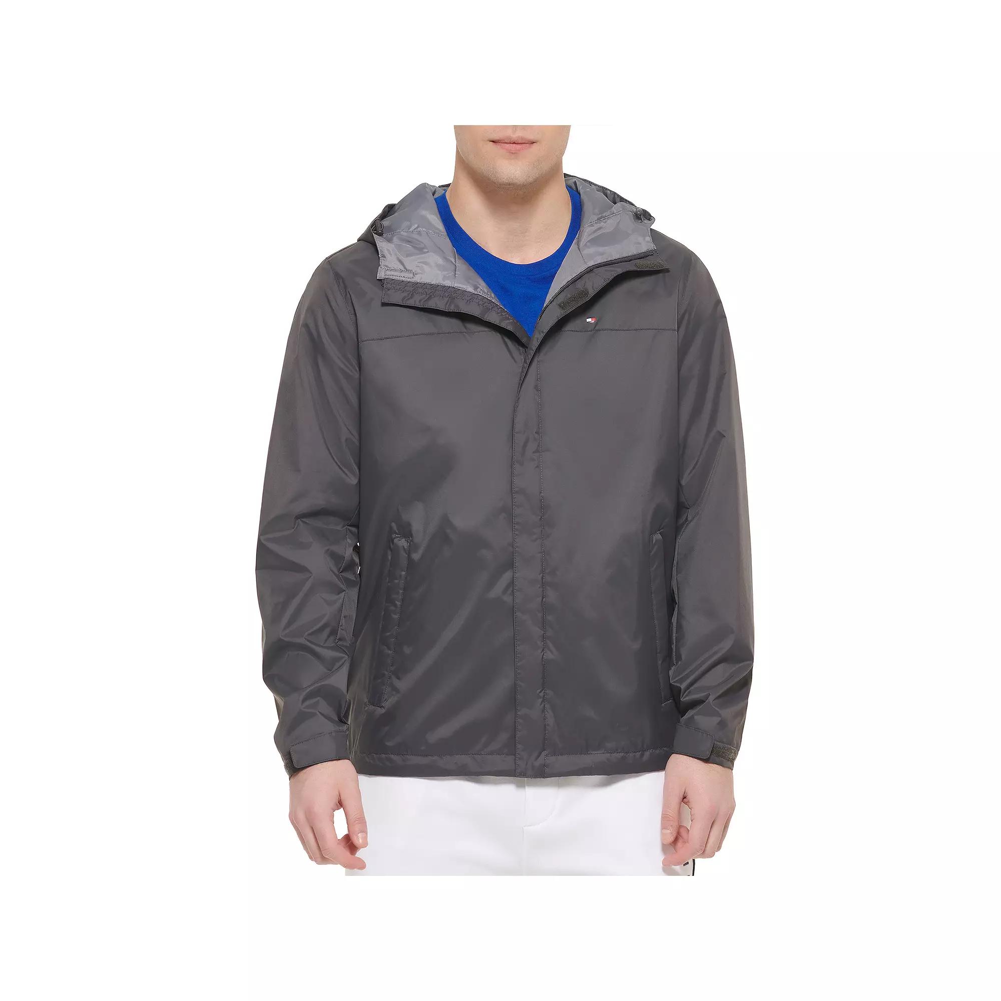 Big & Tall Tommy Hilfiger Hooded Rain Jacket, Men's,  Product Image