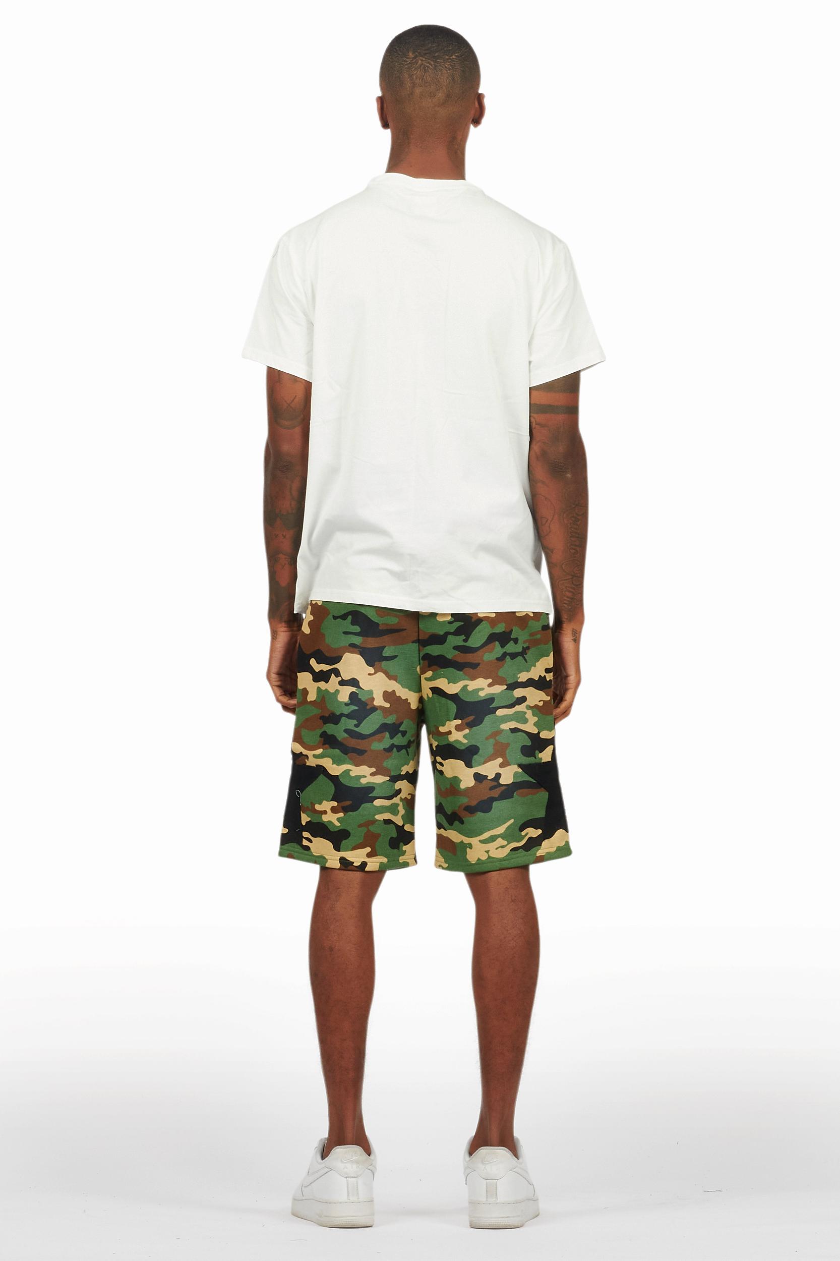 Sarge White/Camo T-Shirt/Short Set Male Product Image