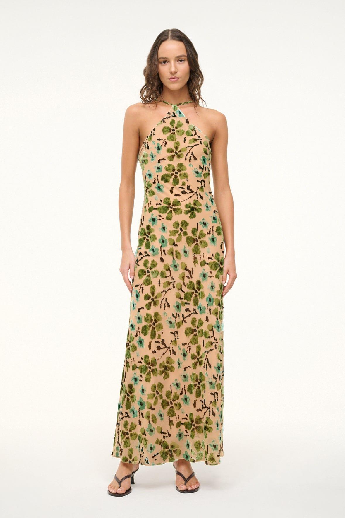 CUBISM DRESS | MOSS FLORAL TAPESTRY Product Image