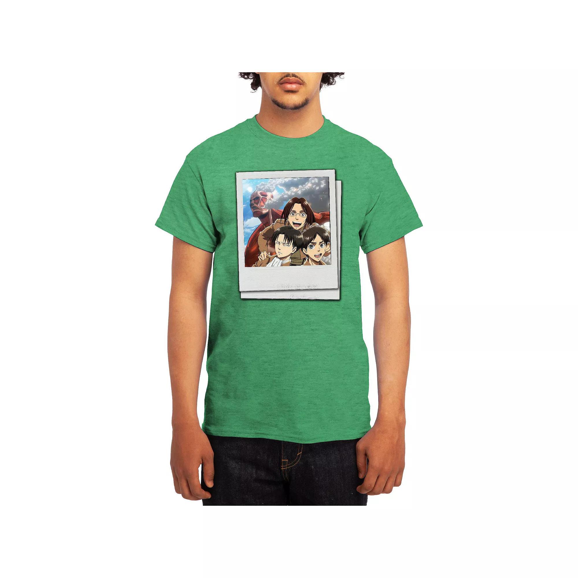 Men's Attack on Titan Group Instant Photo Tee, Boy's, Size: Large, Grey Kelly Product Image