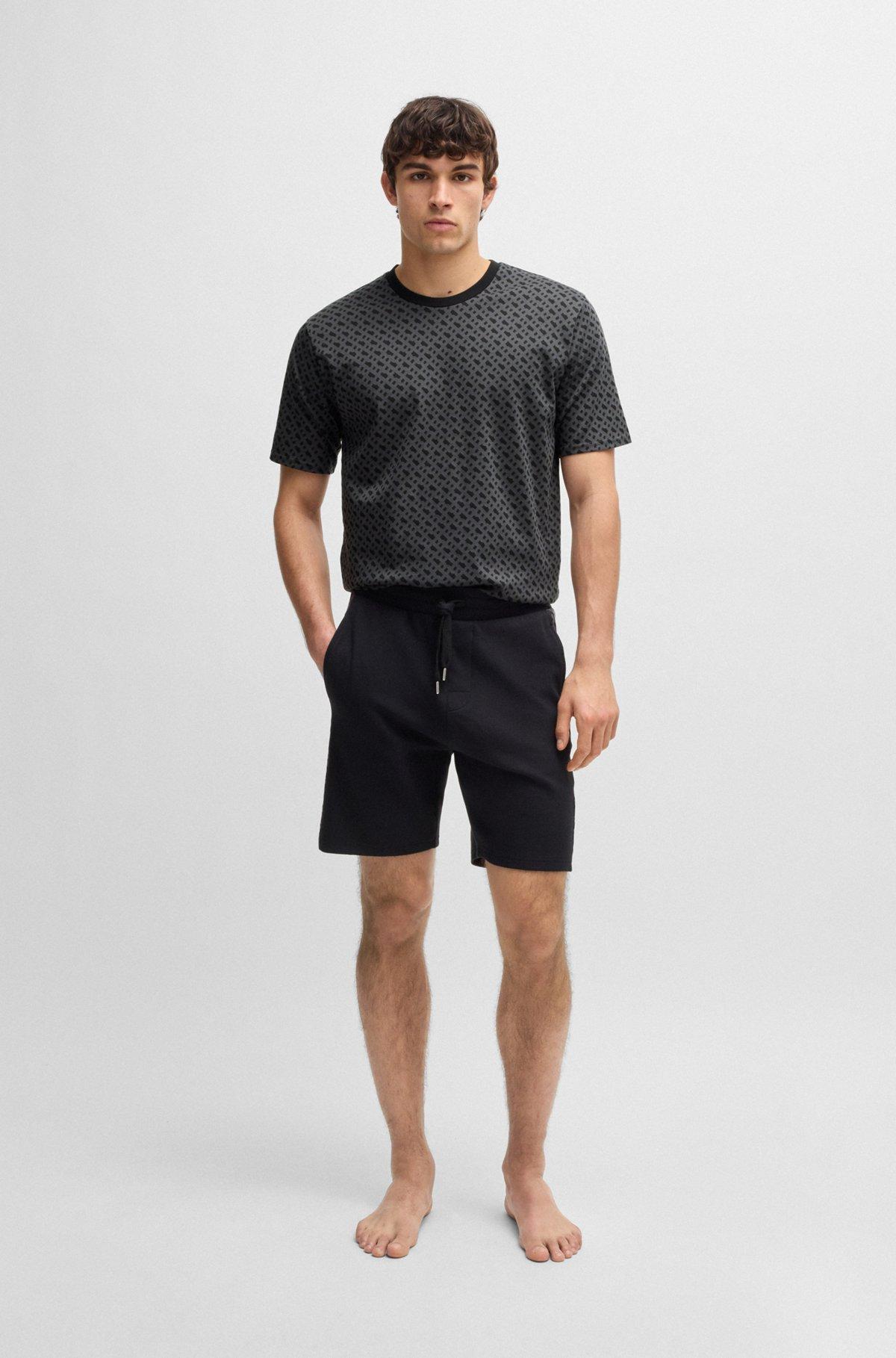 Interlock-cotton pajama T-shirt with Double B monogram print Product Image