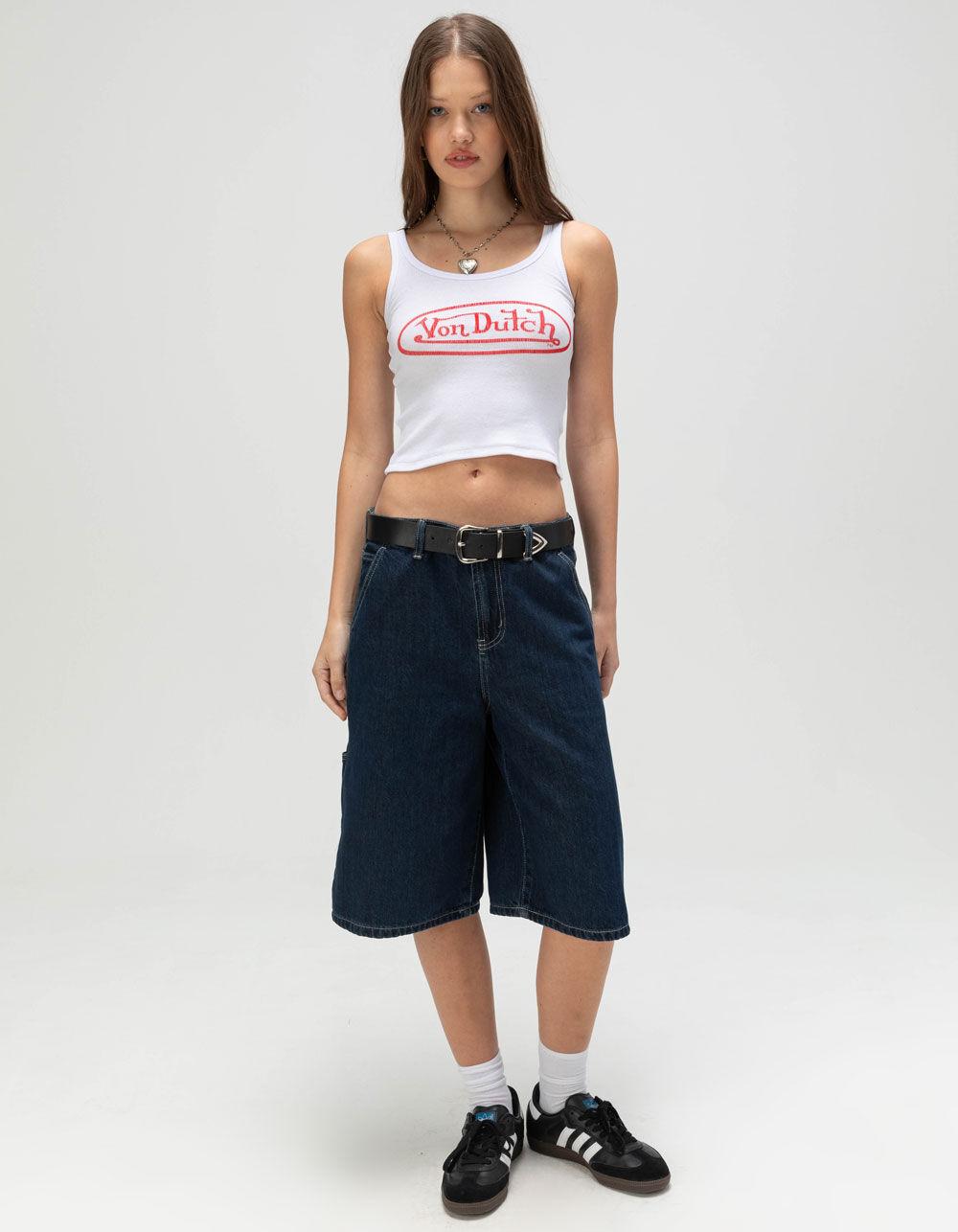 VON DUTCH Rib Womens Tank Top - WHITE Product Image