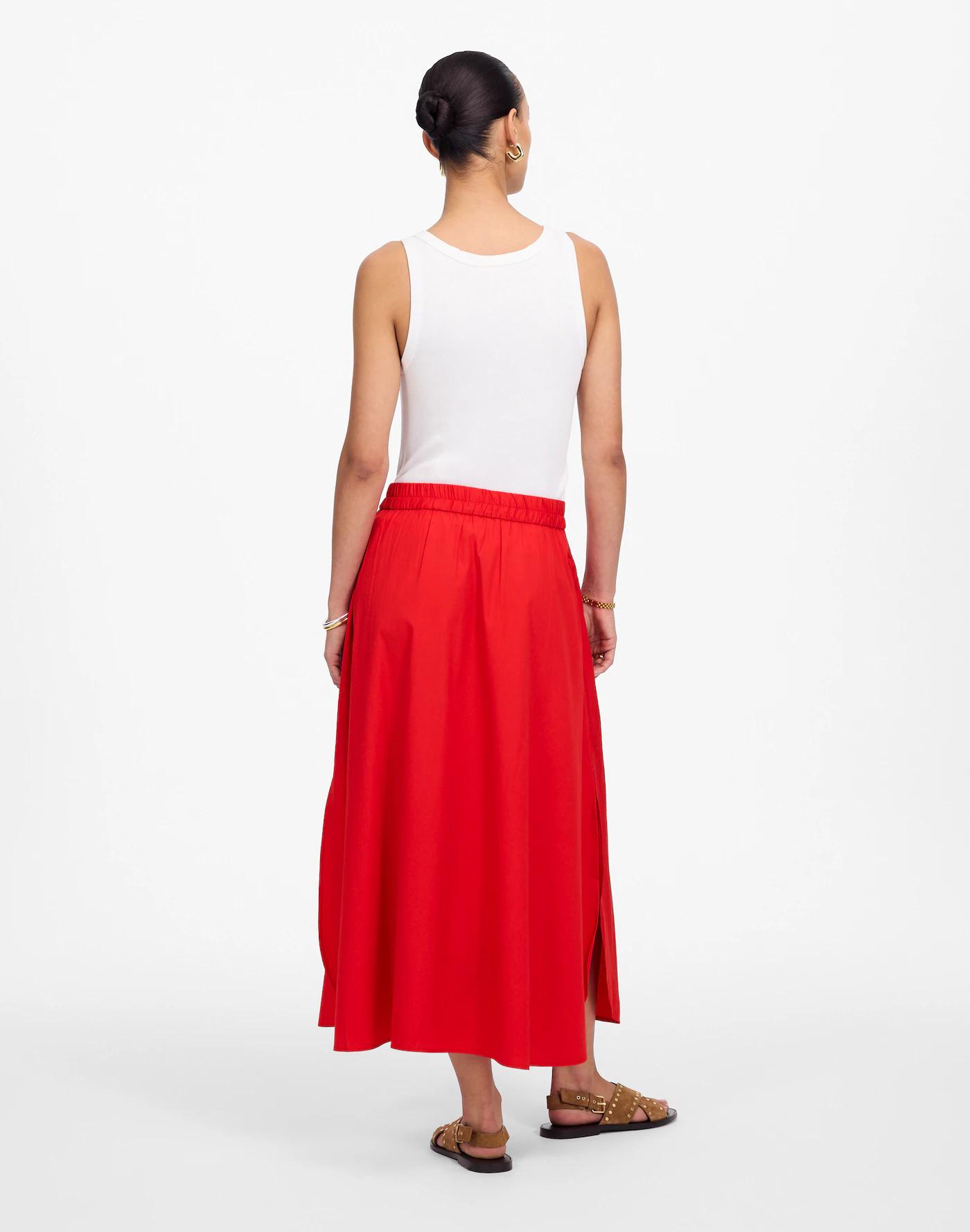 Poplin Midi Skirt Product Image