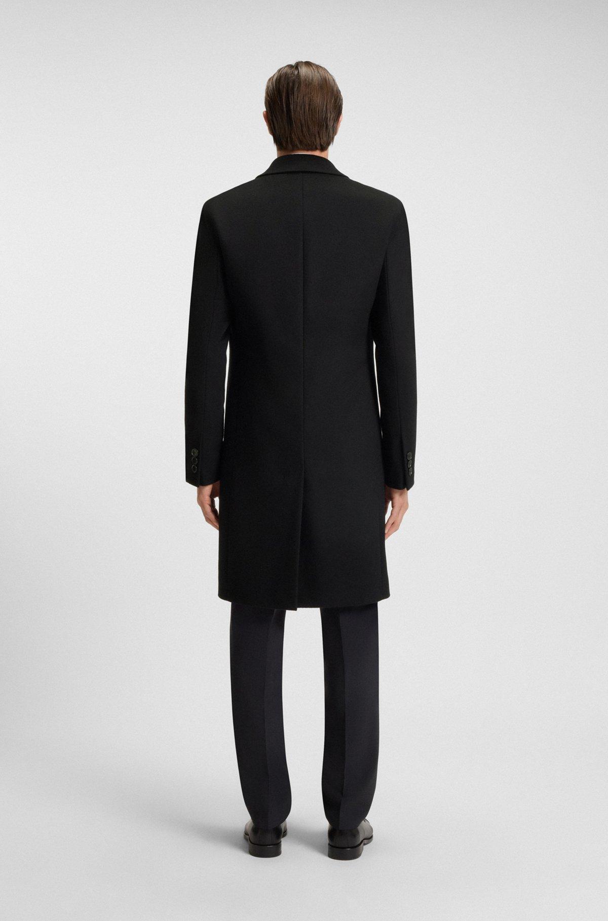 Regular-fit wool and cashmere coat Product Image