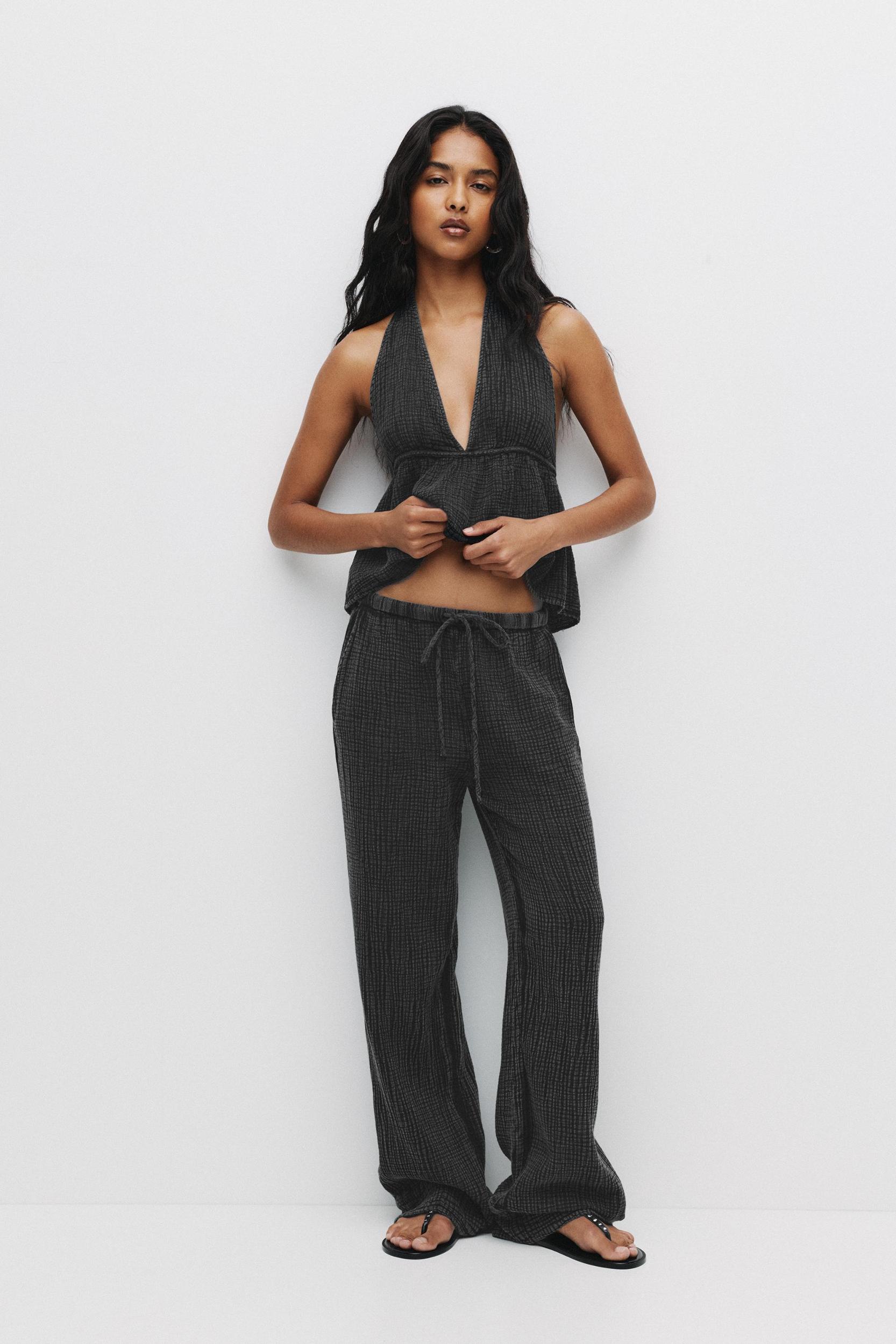 Textured rustic sweatpants Product Image