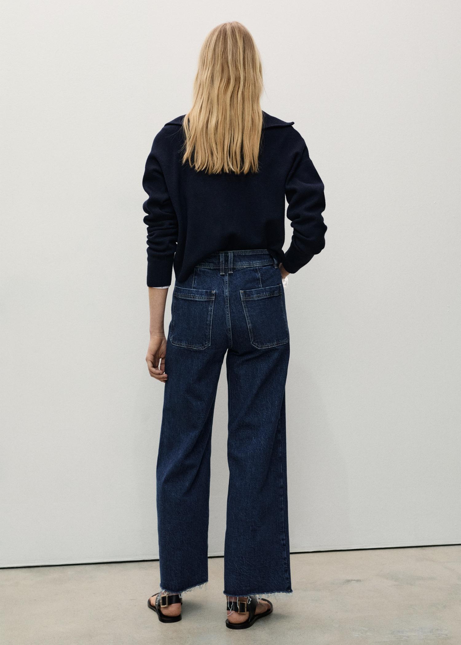 Catherin culotte high-rise jeans - Women | MANGO USA Product Image