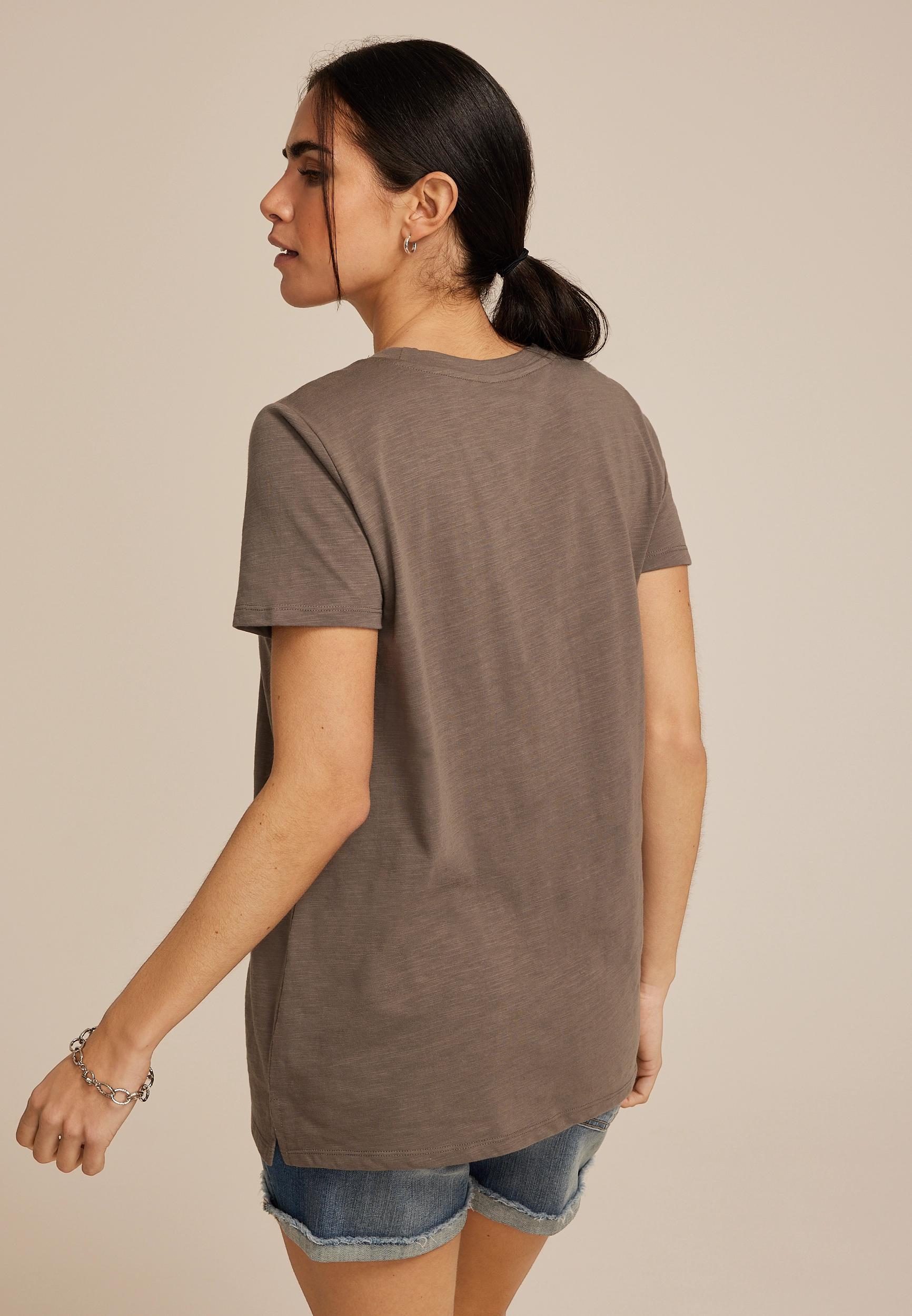 Embroidered Bloom Where You Are Planted Classic Fit Graphic Tee Product Image