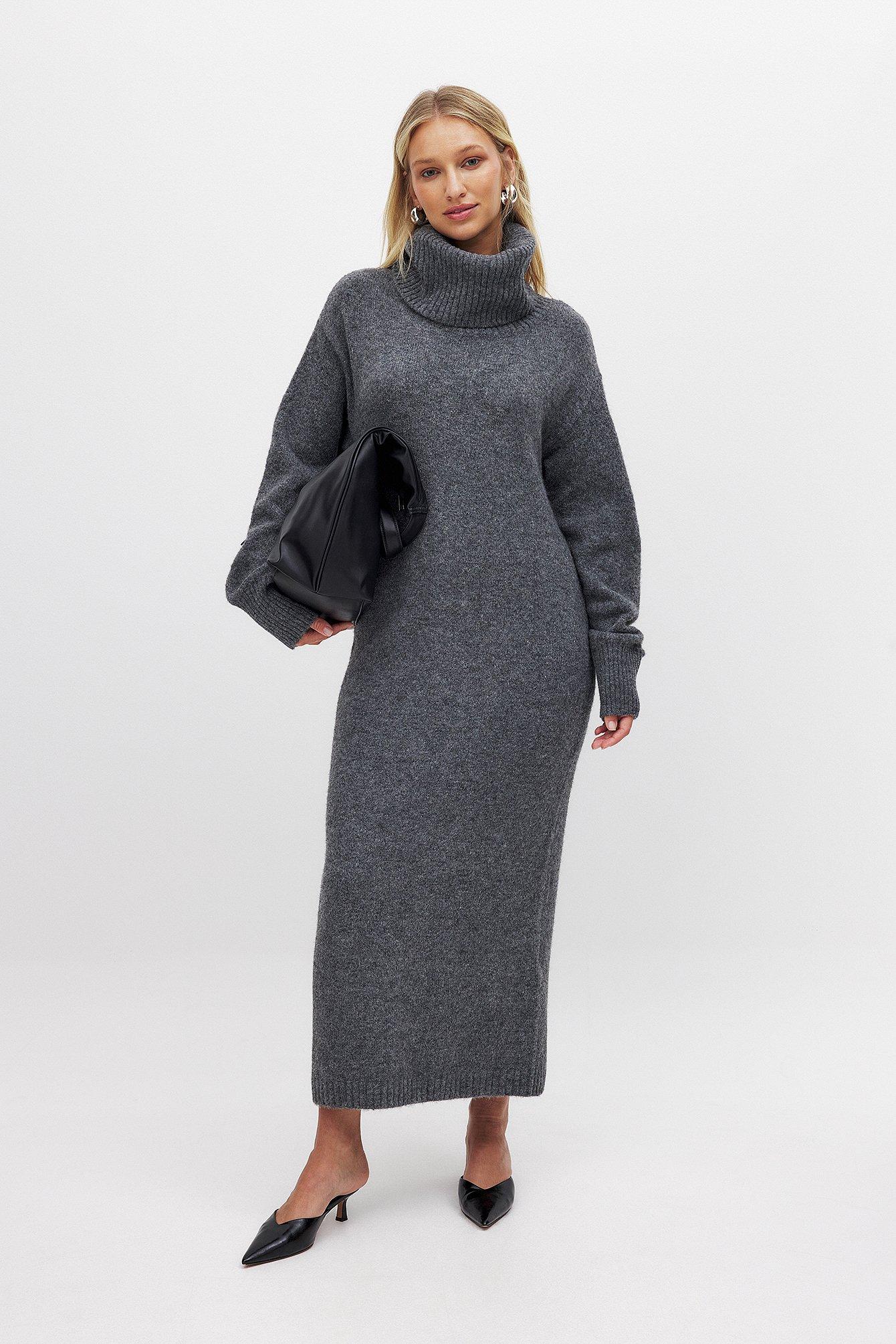 Knitted Maxi Turtle Neck Dress Product Image
