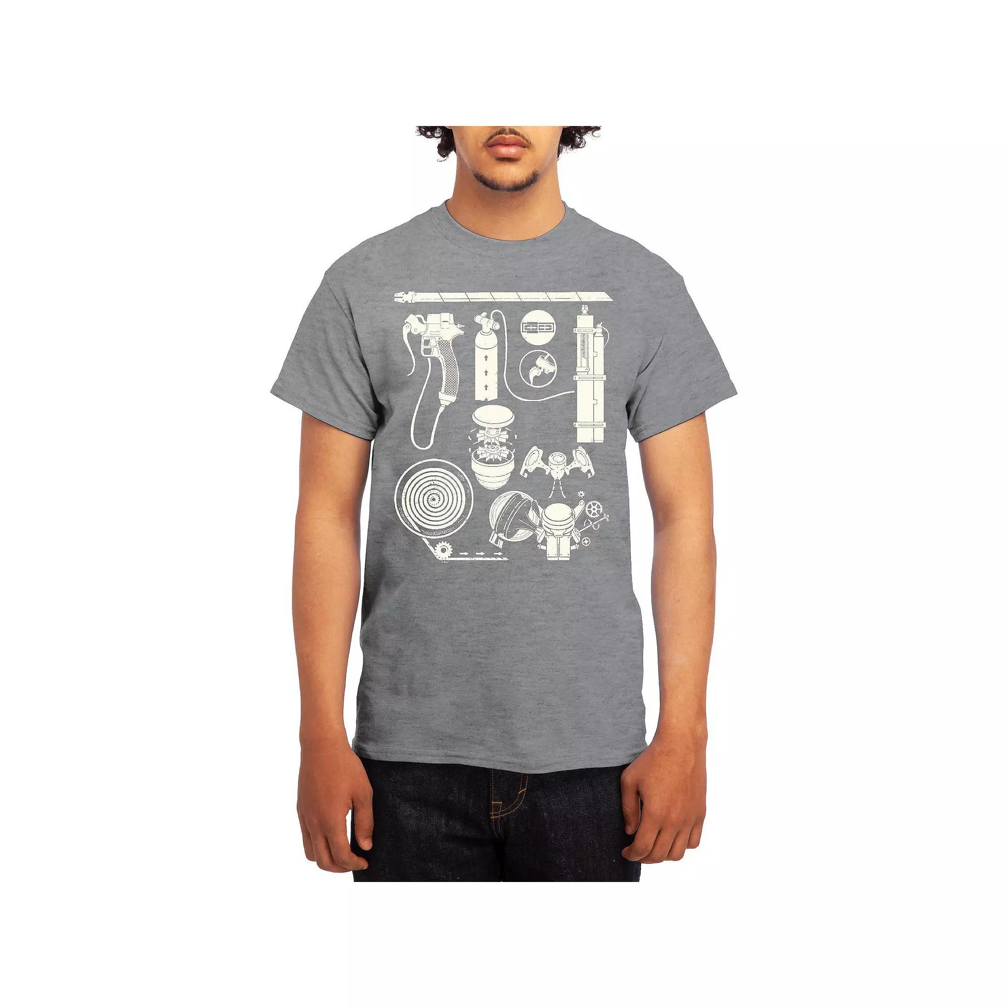 Men's Attack on Titan Weapon Blueprint Sketch Tee, Boy's, Size: XL, Ath Grey Product Image
