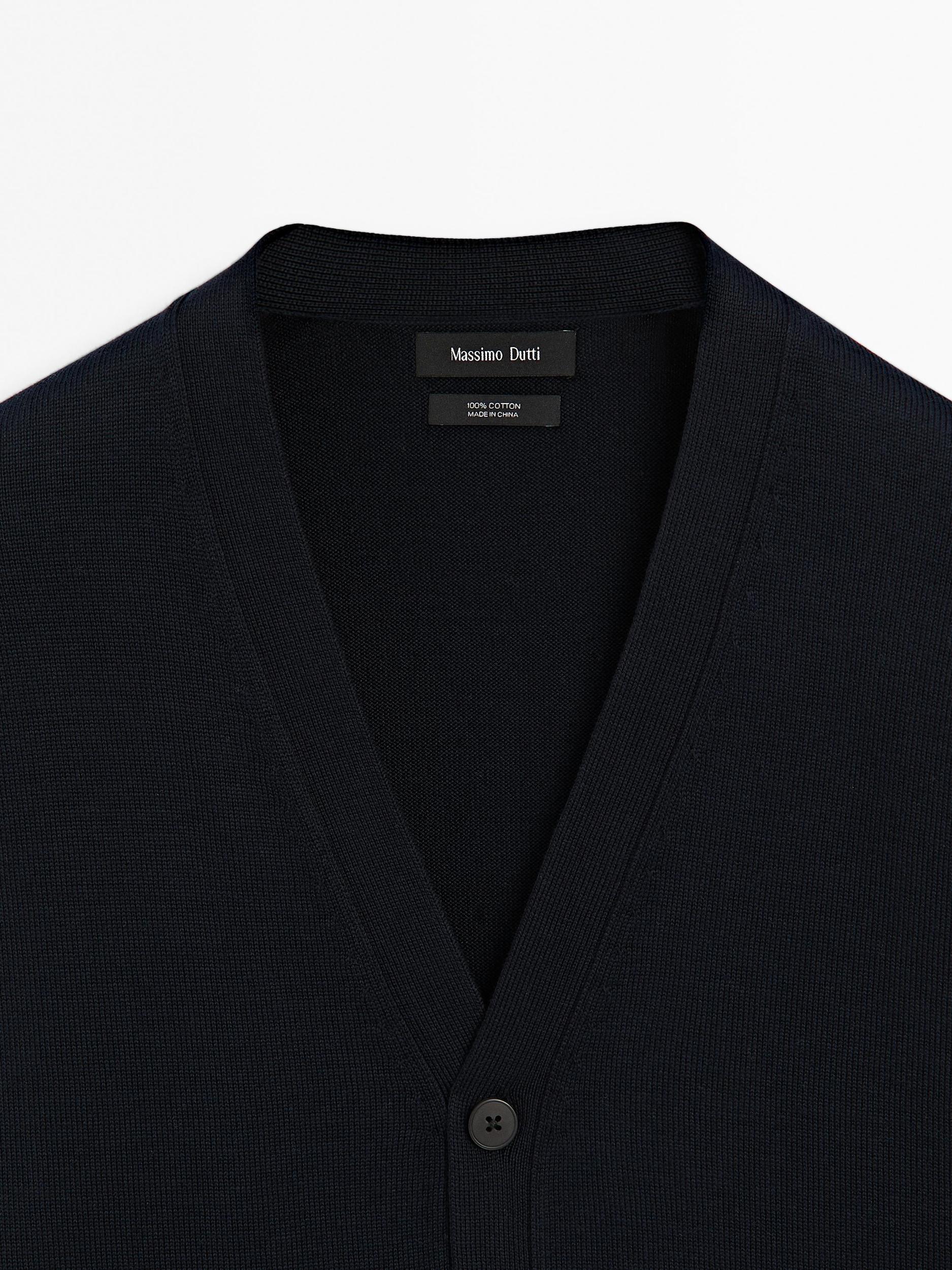 100% cotton knit cardigan Product Image