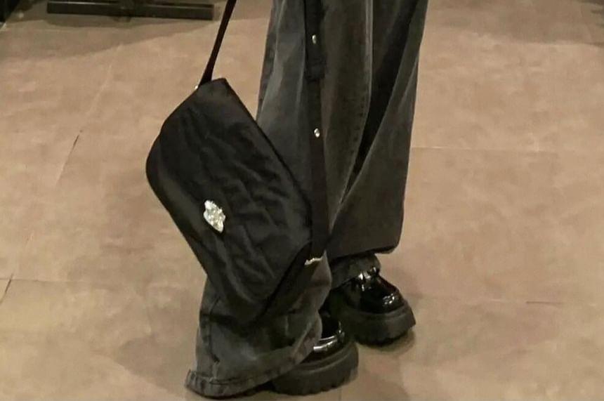 High Waist Washed Baggy Jeans Product Image