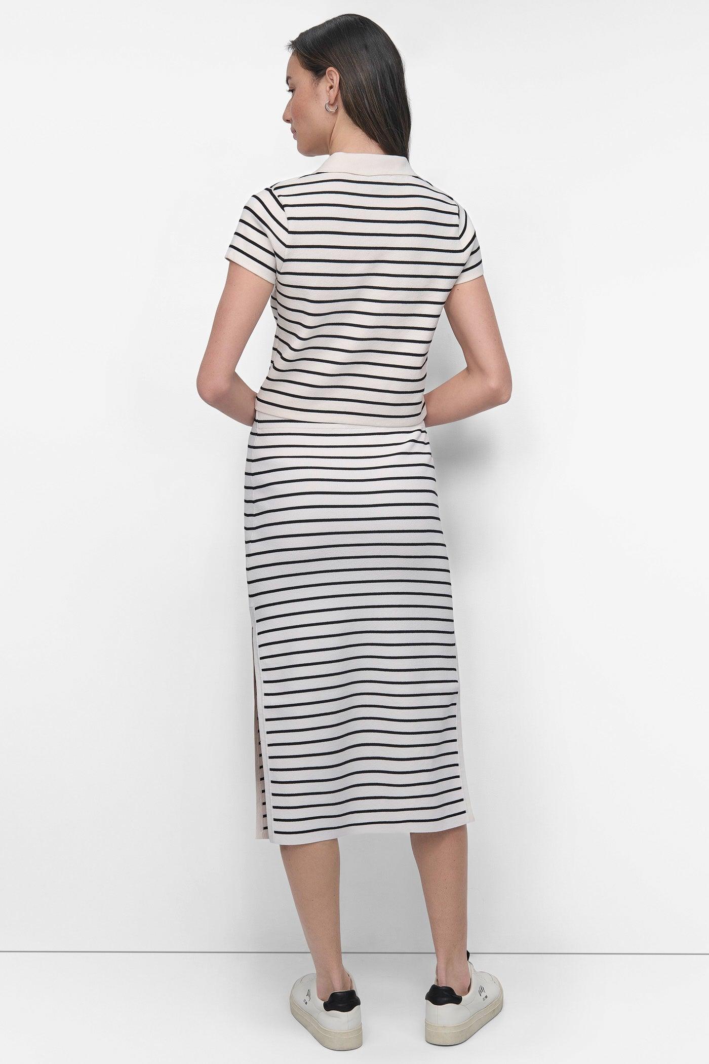 HIGH-RISE MIDI SWEATER PENCIL SKIRT Product Image