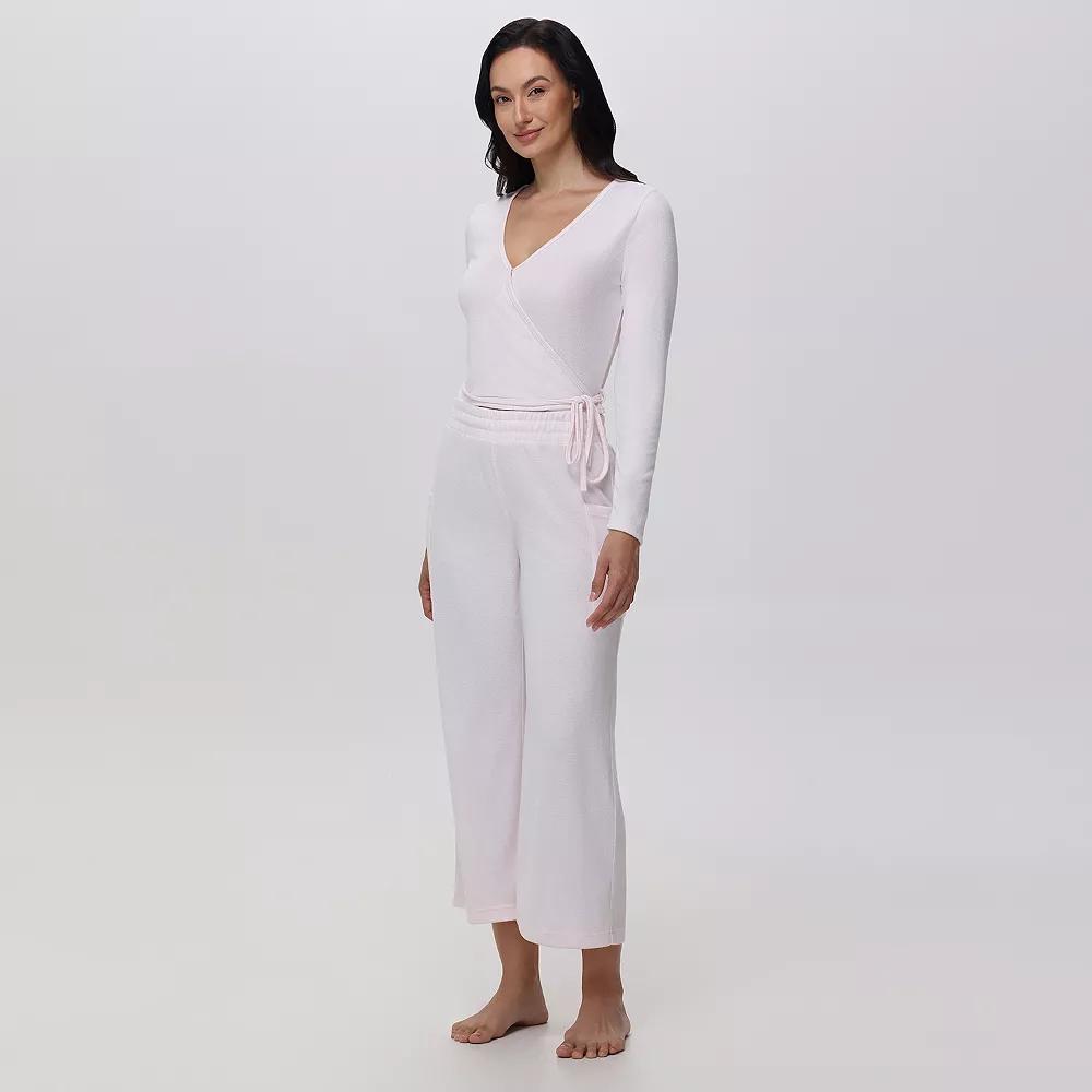 Women's Adyson Parker Ballet Wrap Pajama Top & Pajama Pants Set, Size: Small, Ballet Pink Product Image