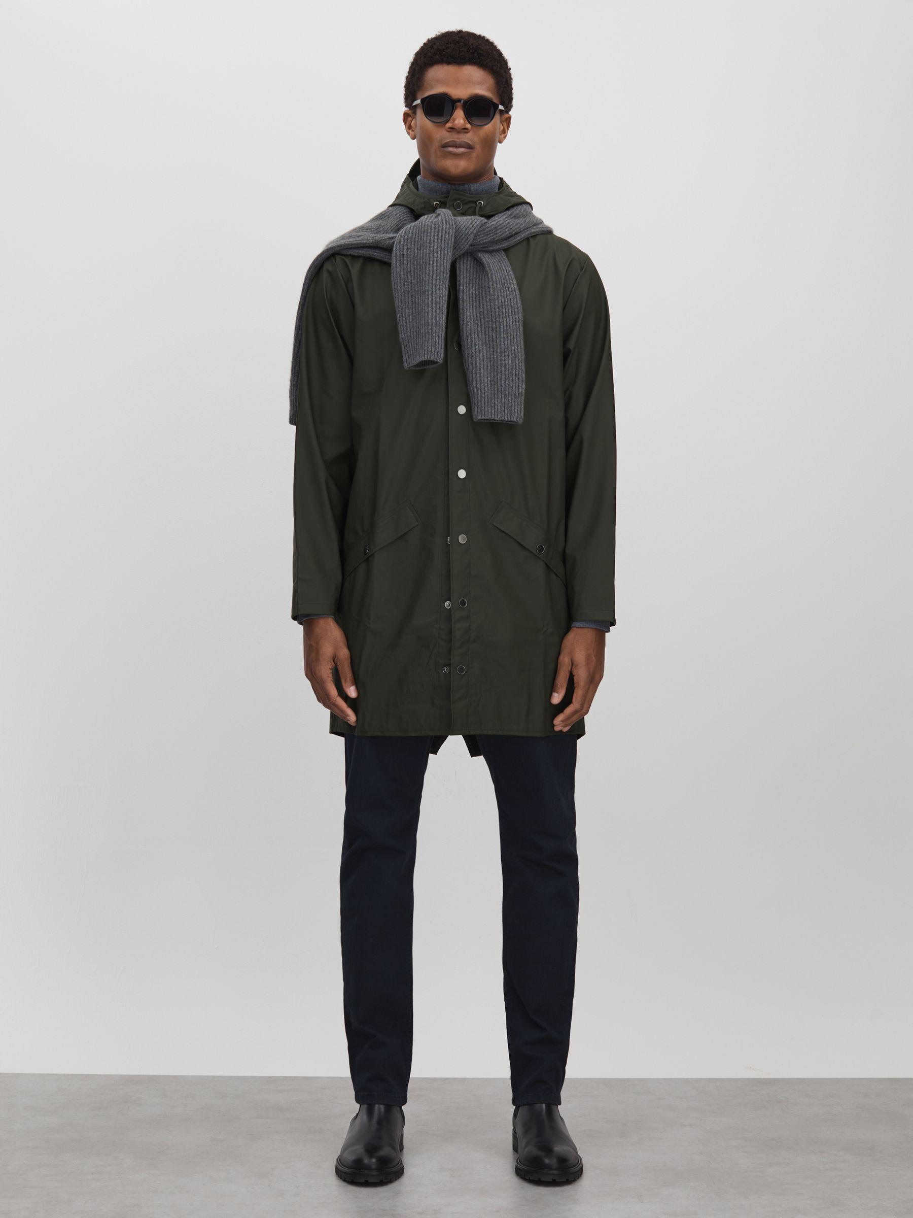 Rains Fishtail Parka in Dark Green Product Image