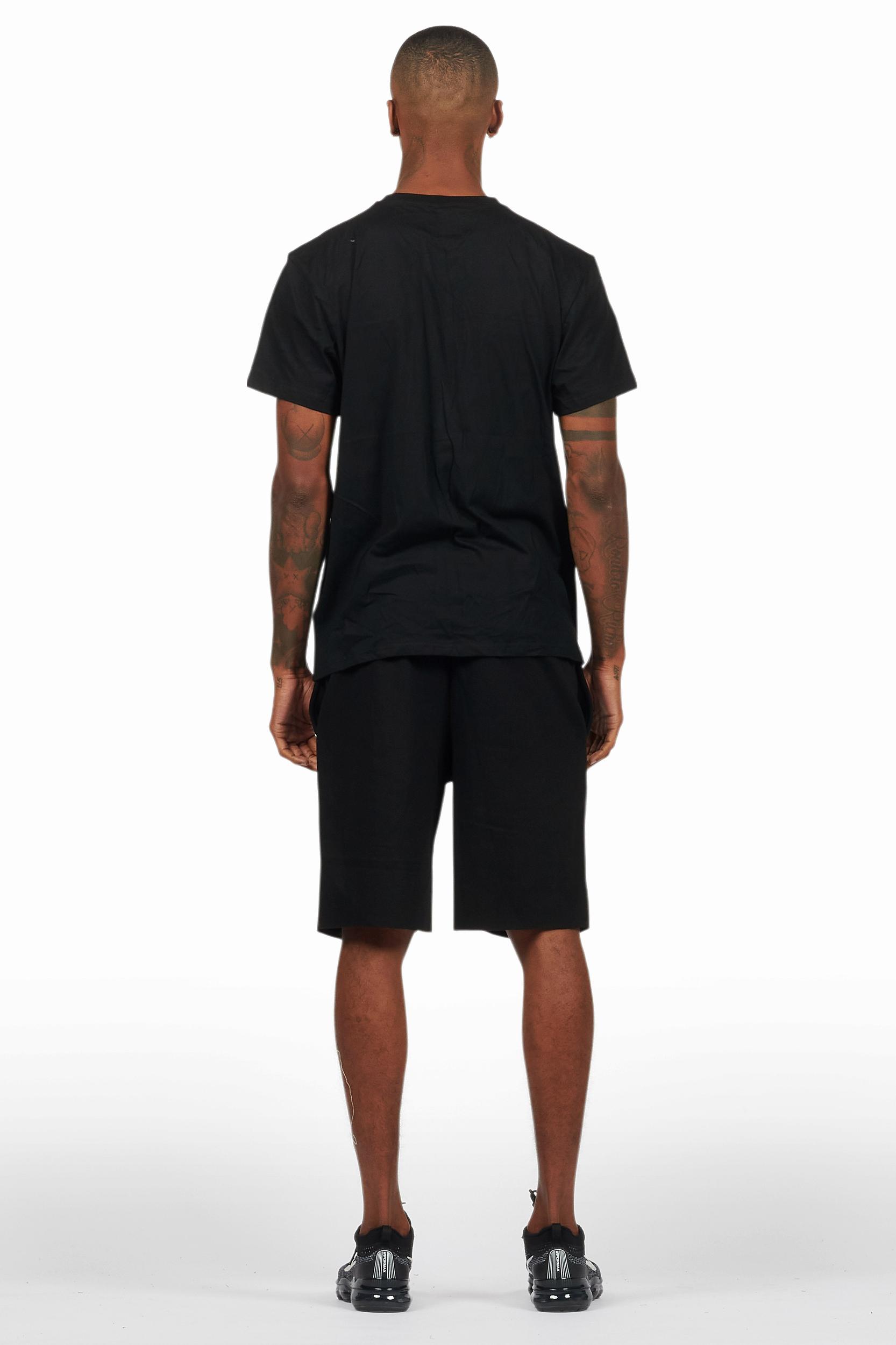Thierry Black/Black T-Shirt/Short Set Male Product Image