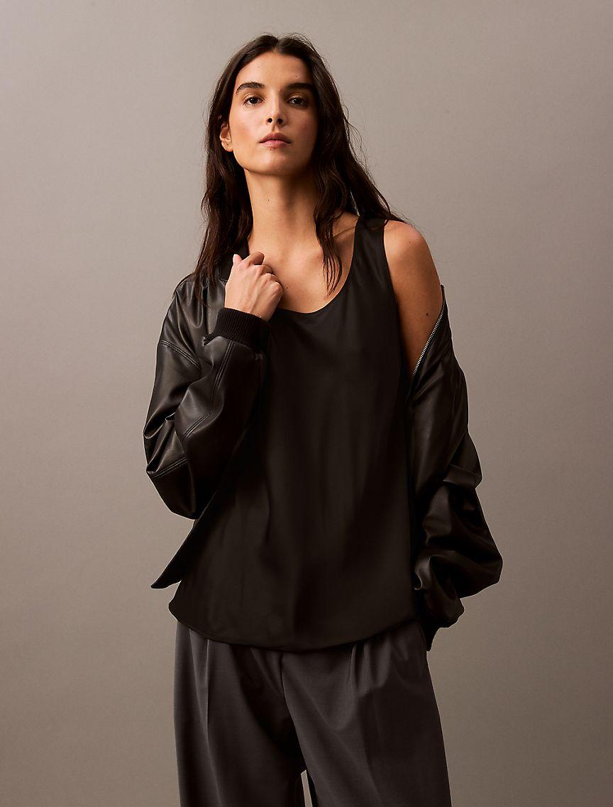 Viscose Satin Tank Top Product Image