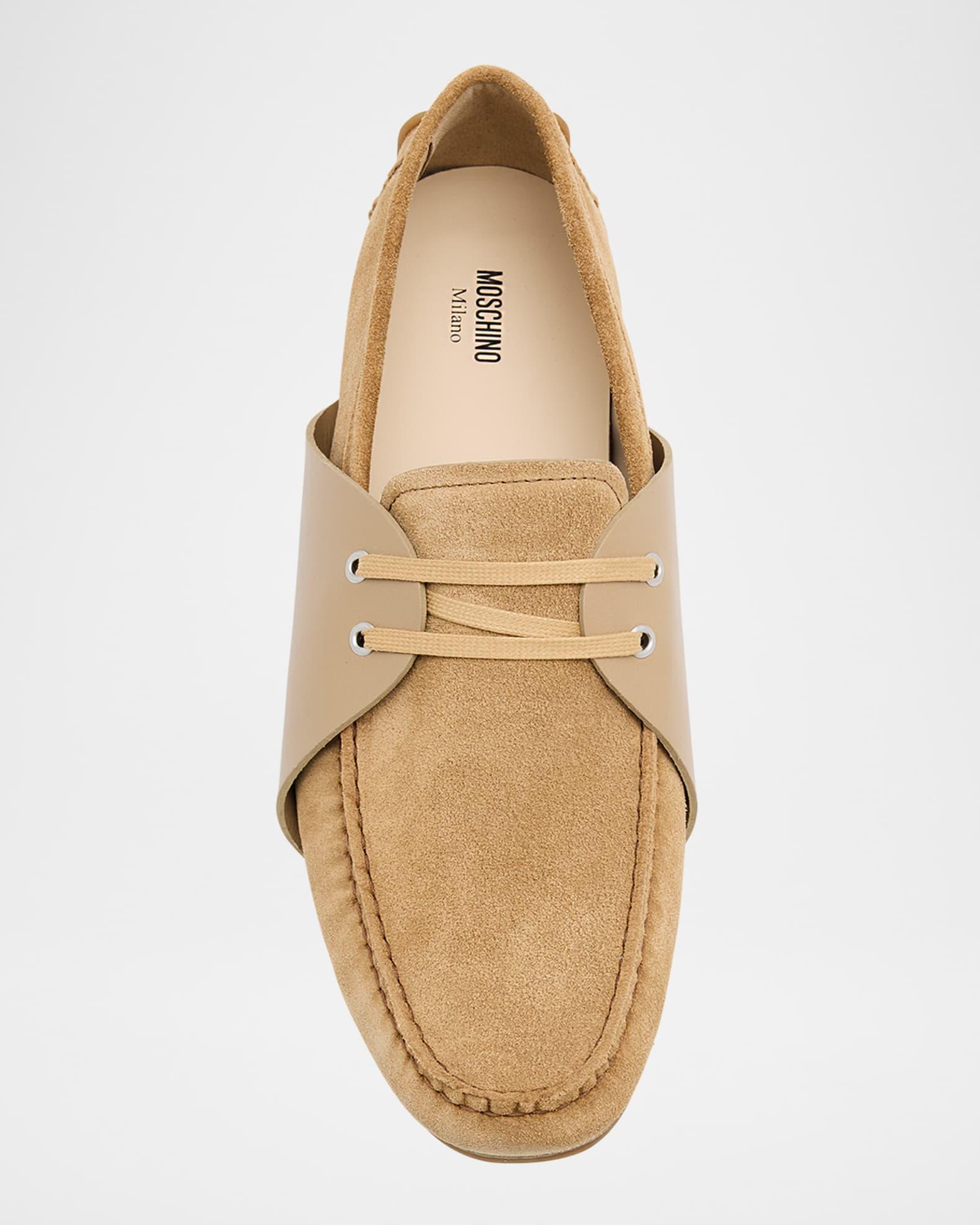 Men's Suede Lace-Up Loafers Product Image