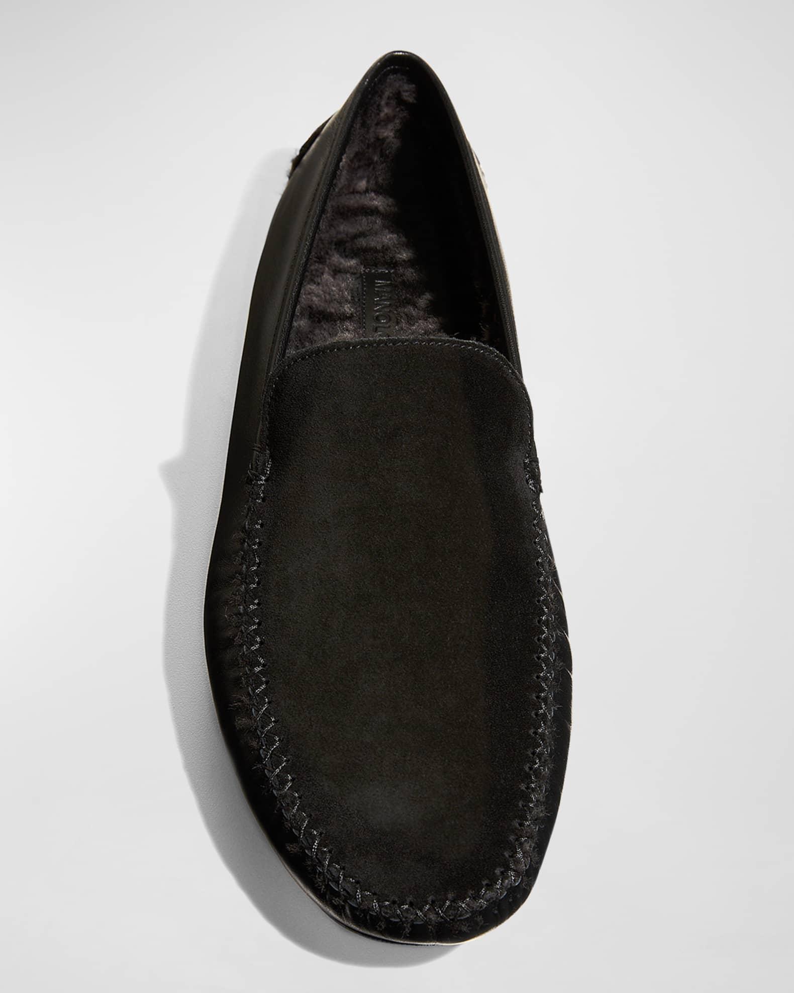 Men's Mayfair Mix-Leather Shearling-Lined Loafers Product Image