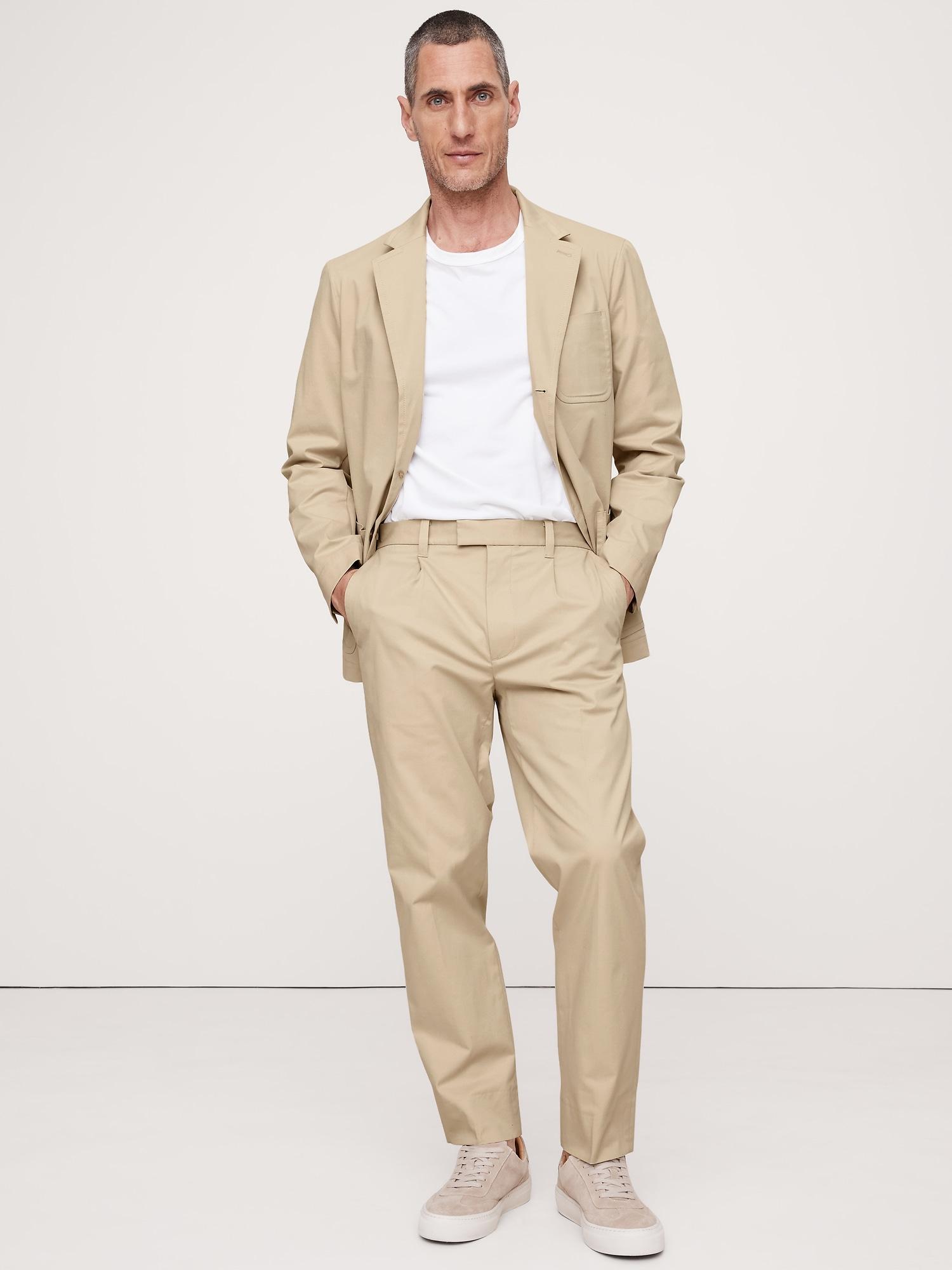 Pleated Cropped Italian-Stretch Chino Product Image
