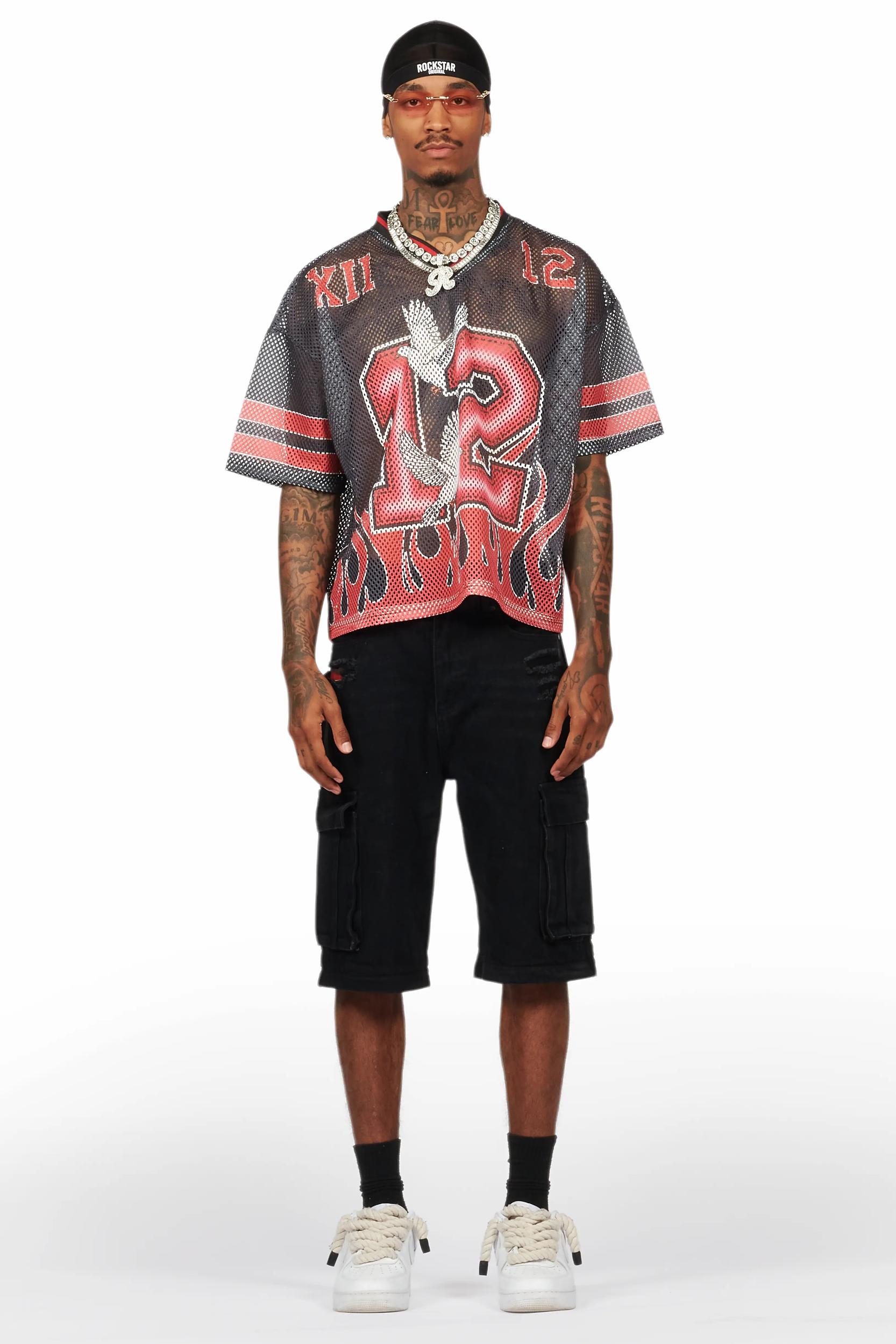 Rupert Black Baggy Fit Zip Off Jean Male Product Image