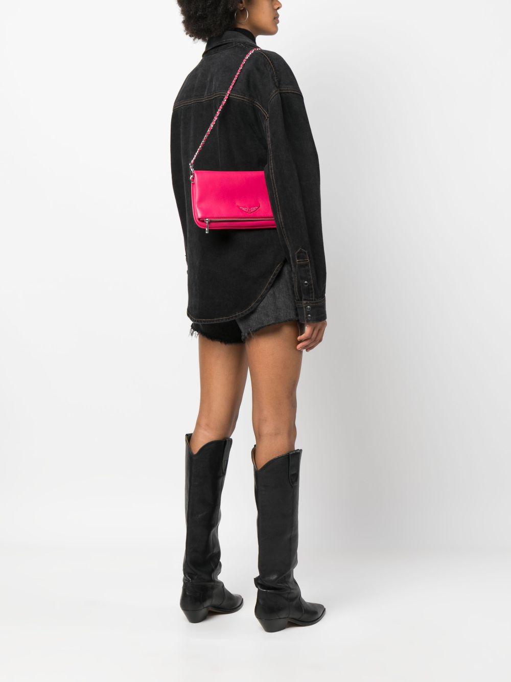 logo-plaque leather shoulder bag Product Image