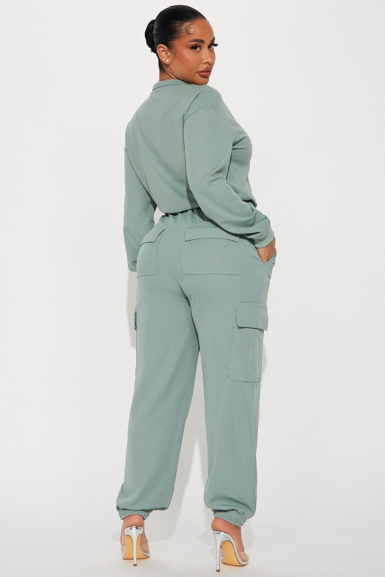 Full Day Off Jumpsuit - Sage Product Image