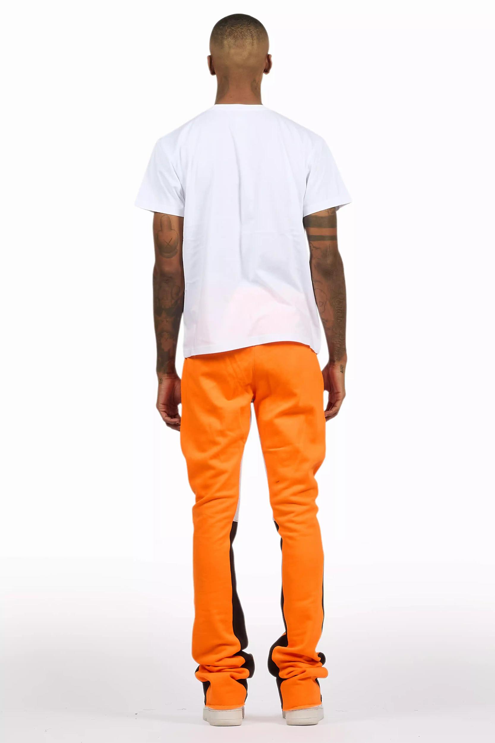 Amos Orange T-Shirt/Stacked Flare Track Set Male Product Image