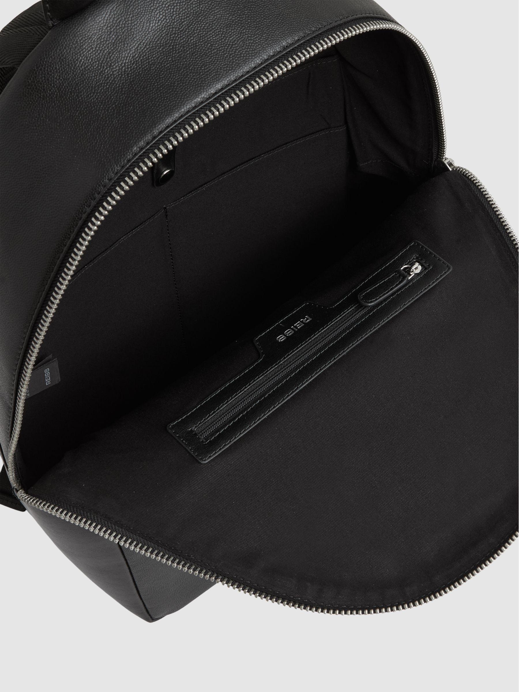 Micro-Grain Leather Backpack in Black Product Image