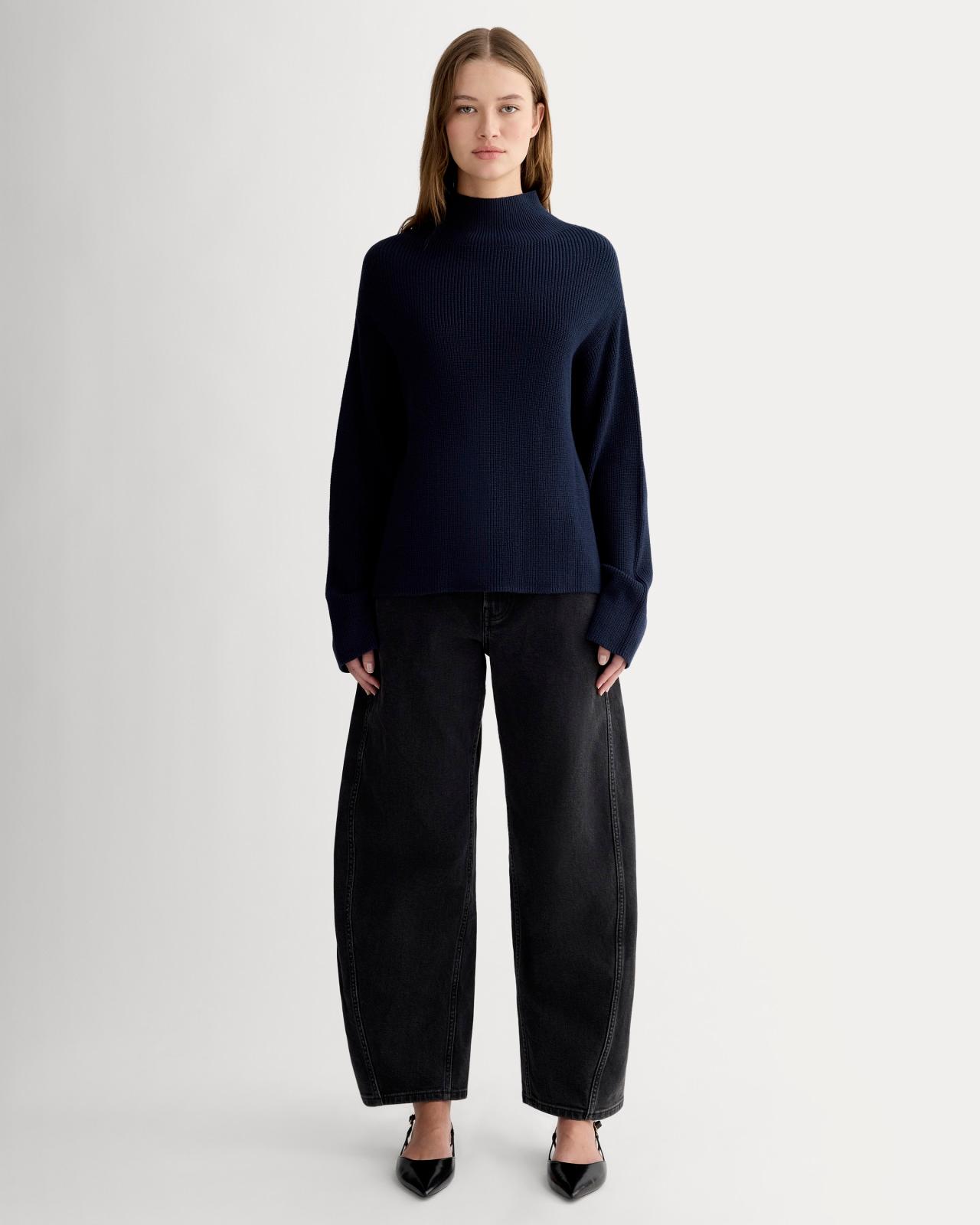 Womens Slouchy Funnel Neck in Everyday Cotton Sweater by Everlane Product Image